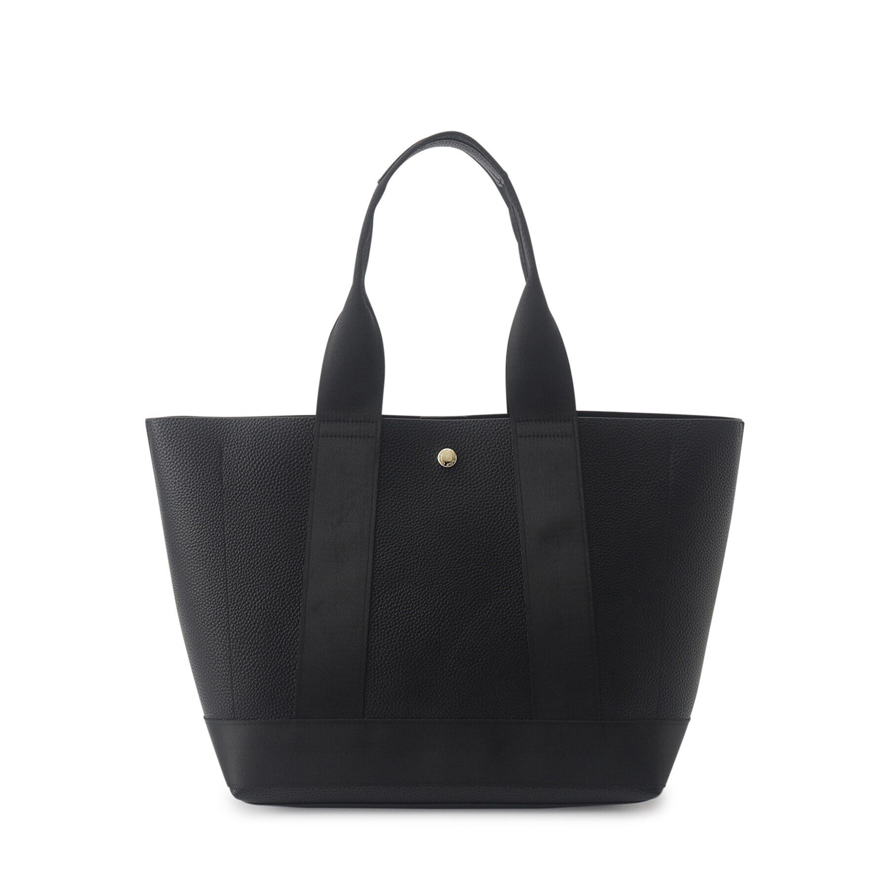 OPAQUE.CLIP「【A4サイズ対応】シュリンク合皮コンビビッグトートバッグ」|トートバッグ|ブラック(019)