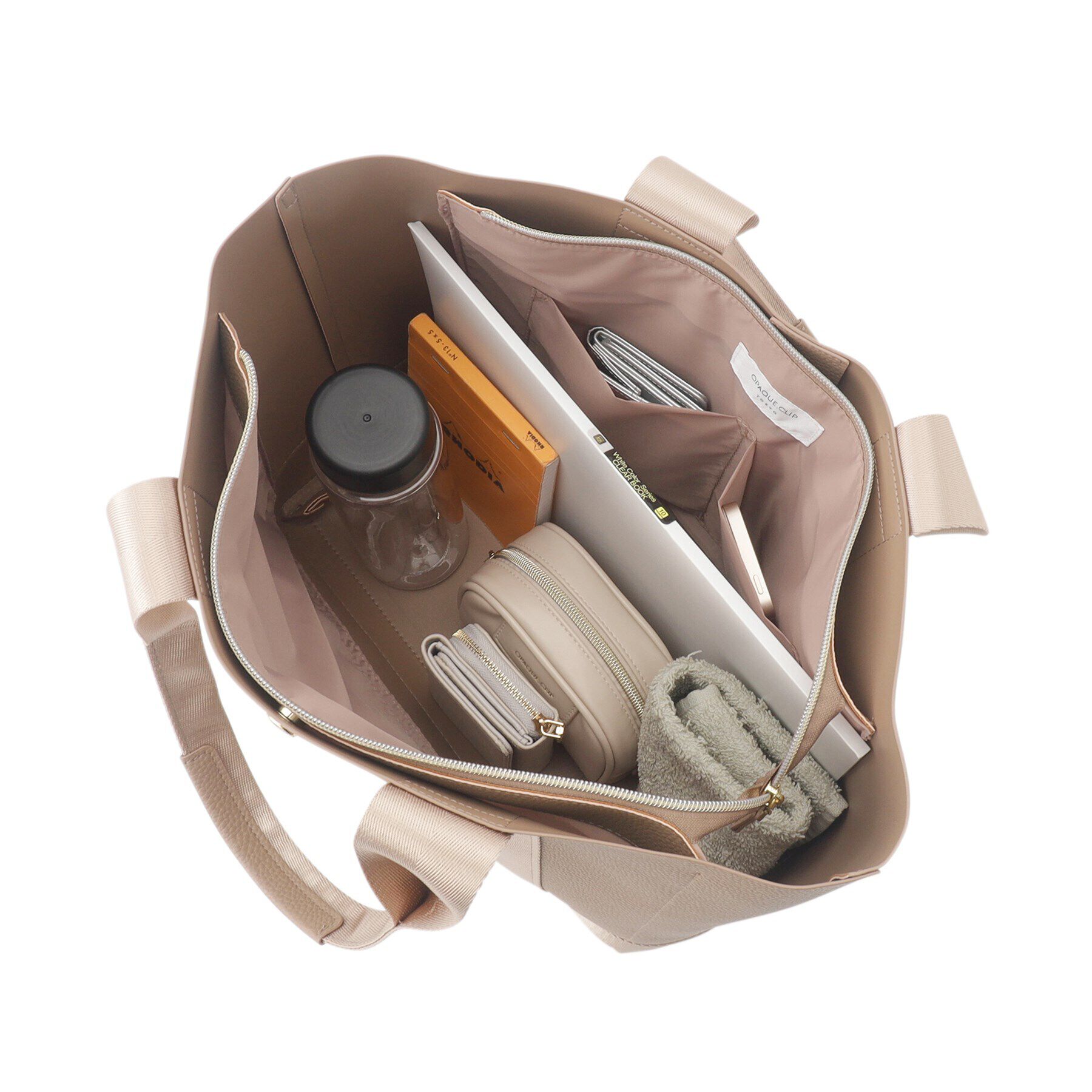 OPAQUE.CLIP「【A4サイズ対応】シュリンク合皮コンビビッグトートバッグ」|トートバッグ|