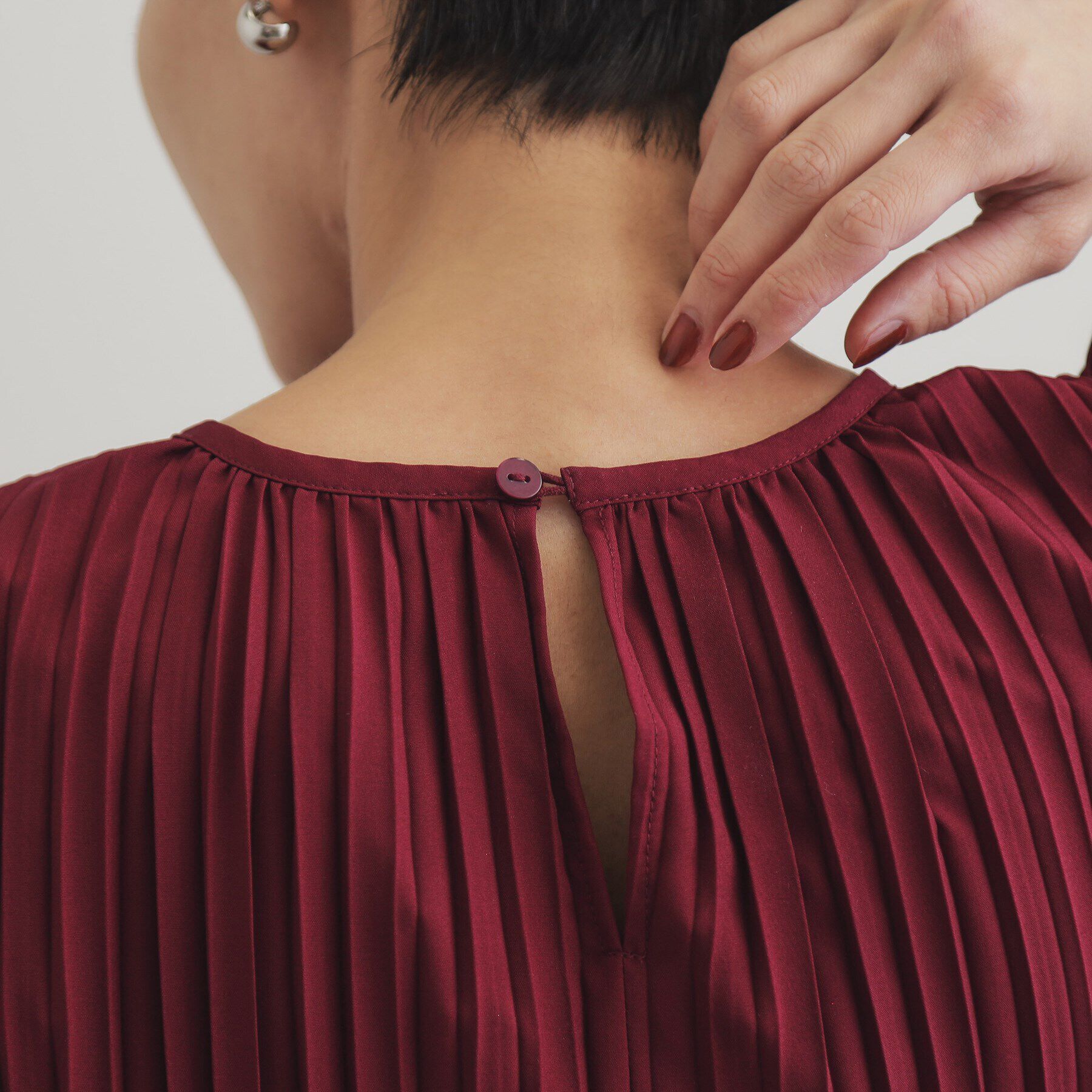 OPAQUE.CLIP「プリーツティアードミニワンピース【洗濯機洗い可】」|ワンピース|