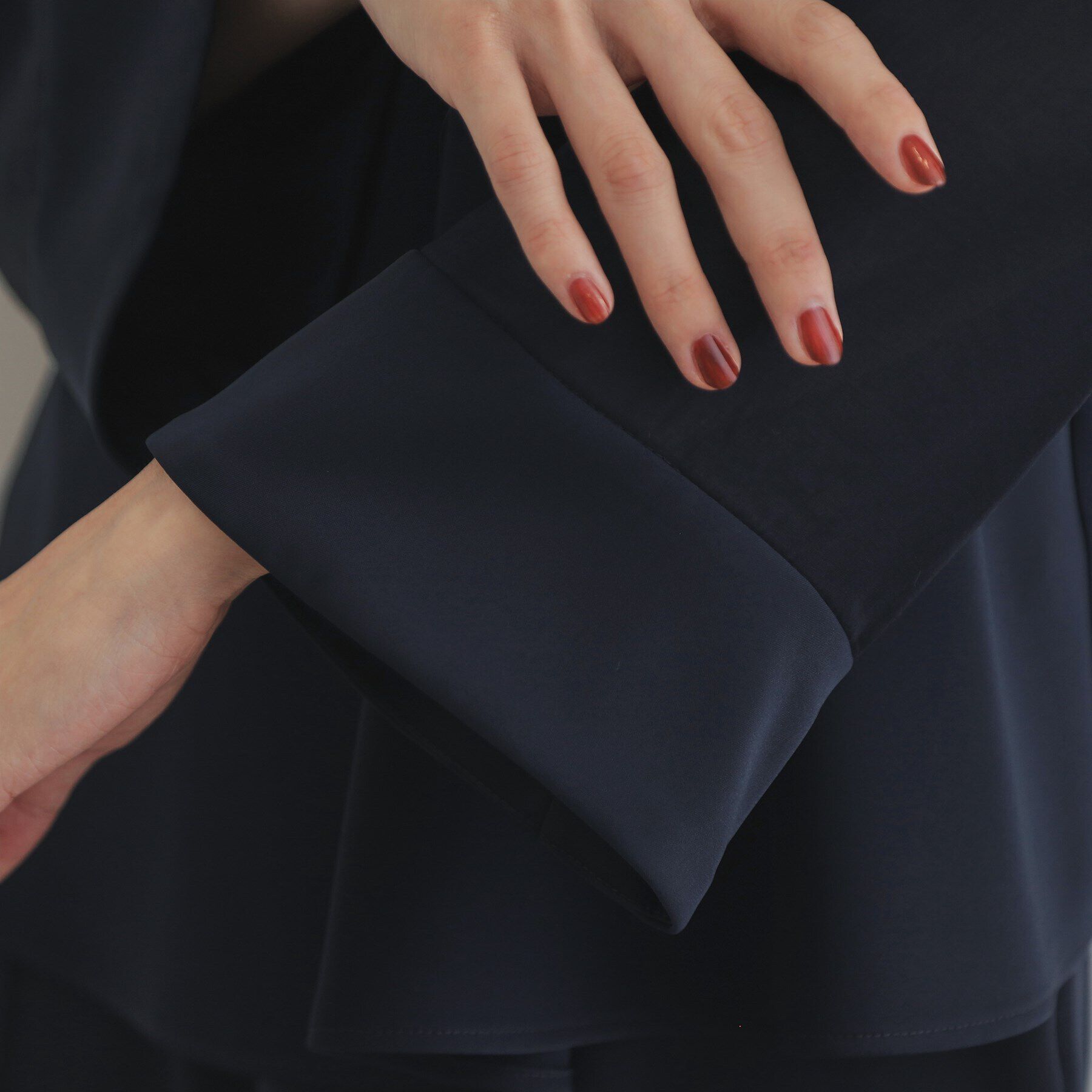 OPAQUE.CLIP「《ツインセット》ドッキングブラウス&times;テーパードパンツ／オケージョン対応【洗濯機洗い可】」|スーツ|