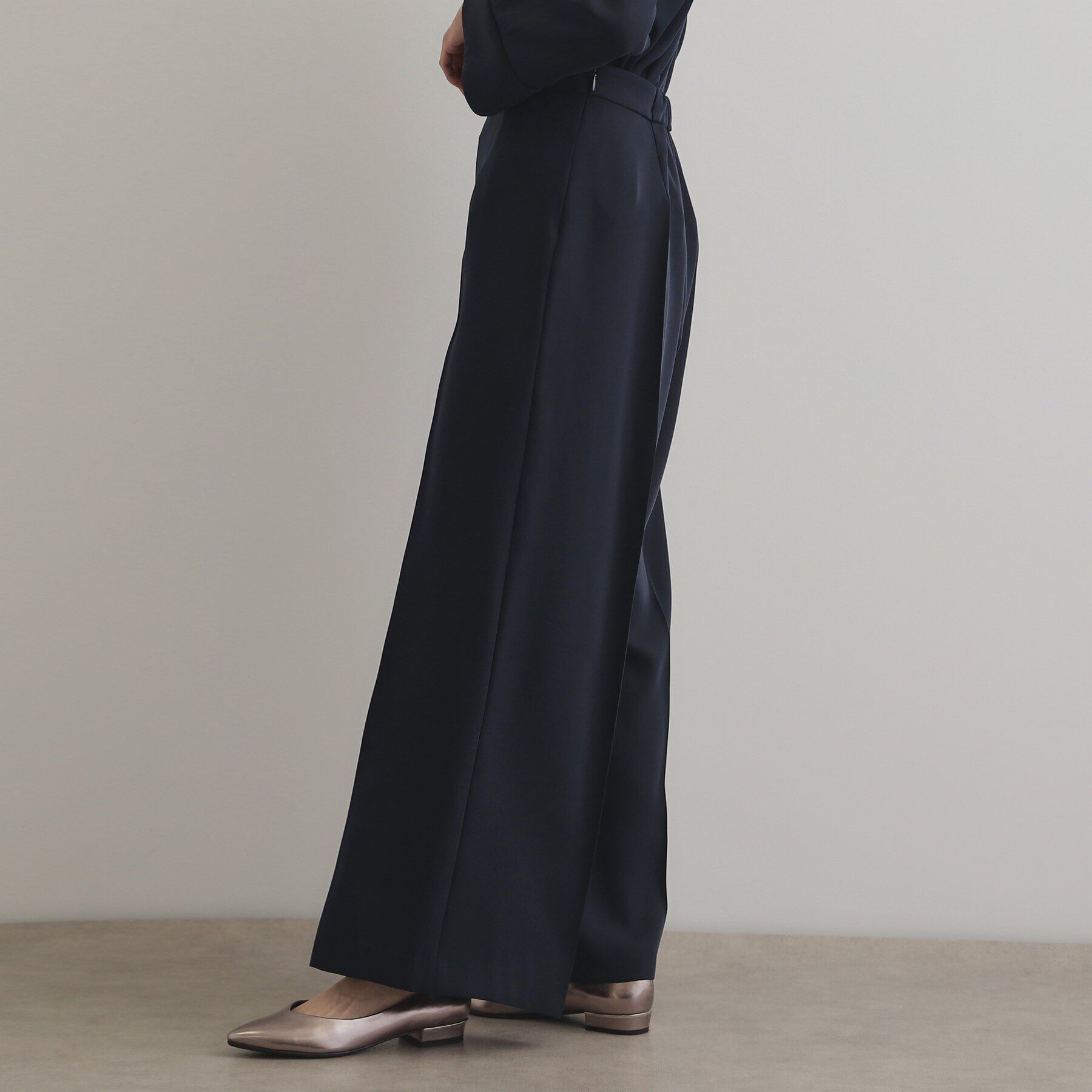 OPAQUE.CLIP「《ツインセット》ドッキングブラウス&times;テーパードパンツ／オケージョン対応【洗濯機洗い可】」|スーツ|