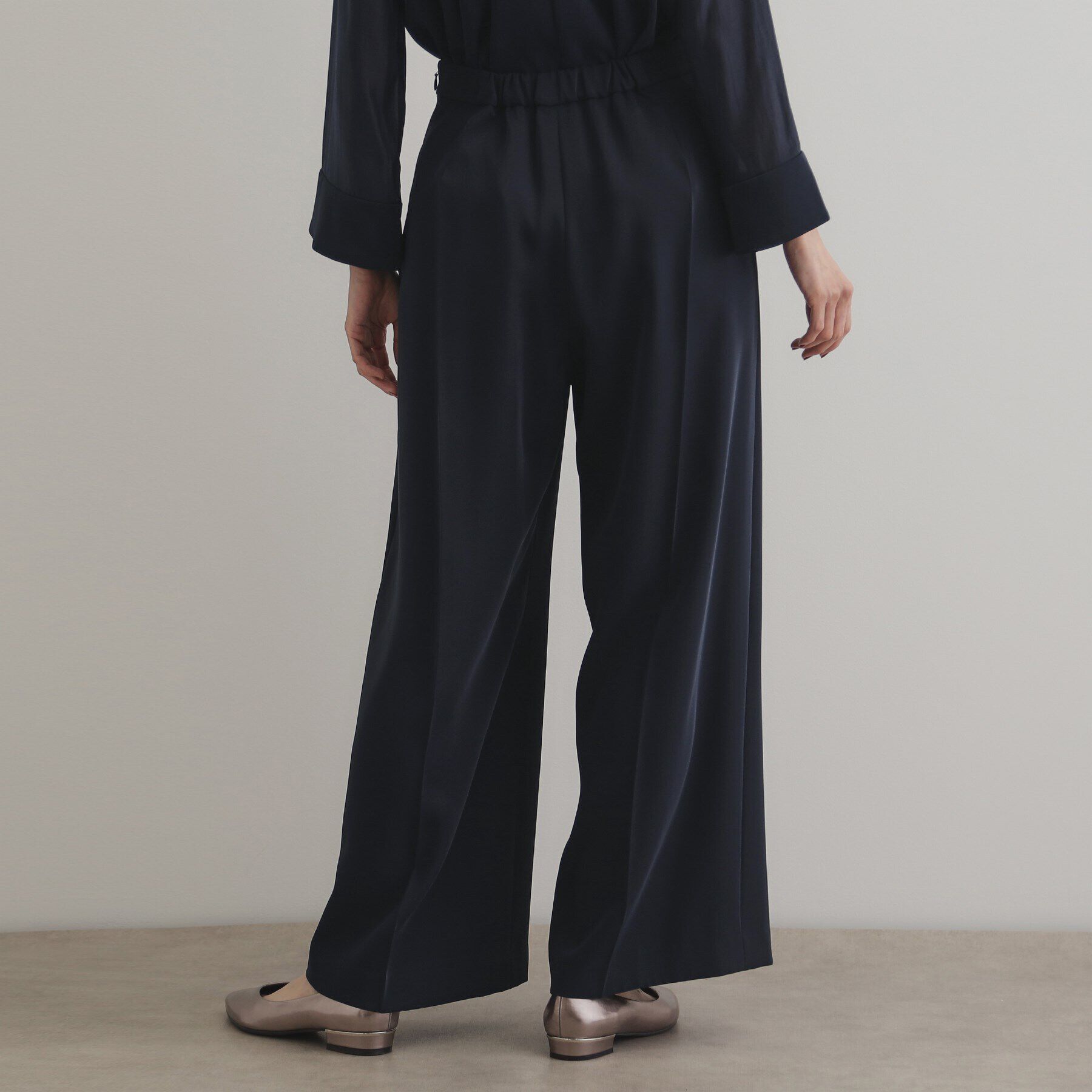 OPAQUE.CLIP「《ツインセット》ドッキングブラウス&times;テーパードパンツ／オケージョン対応【洗濯機洗い可】」|スーツ|