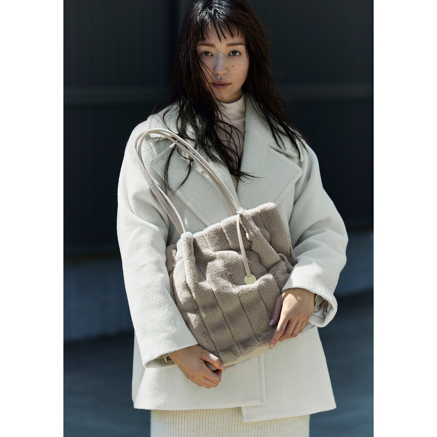 OPAQUE.CLIP「《S-LLsize》ウールカシミヤブレンド ミドルピーコート」|ピーコート|