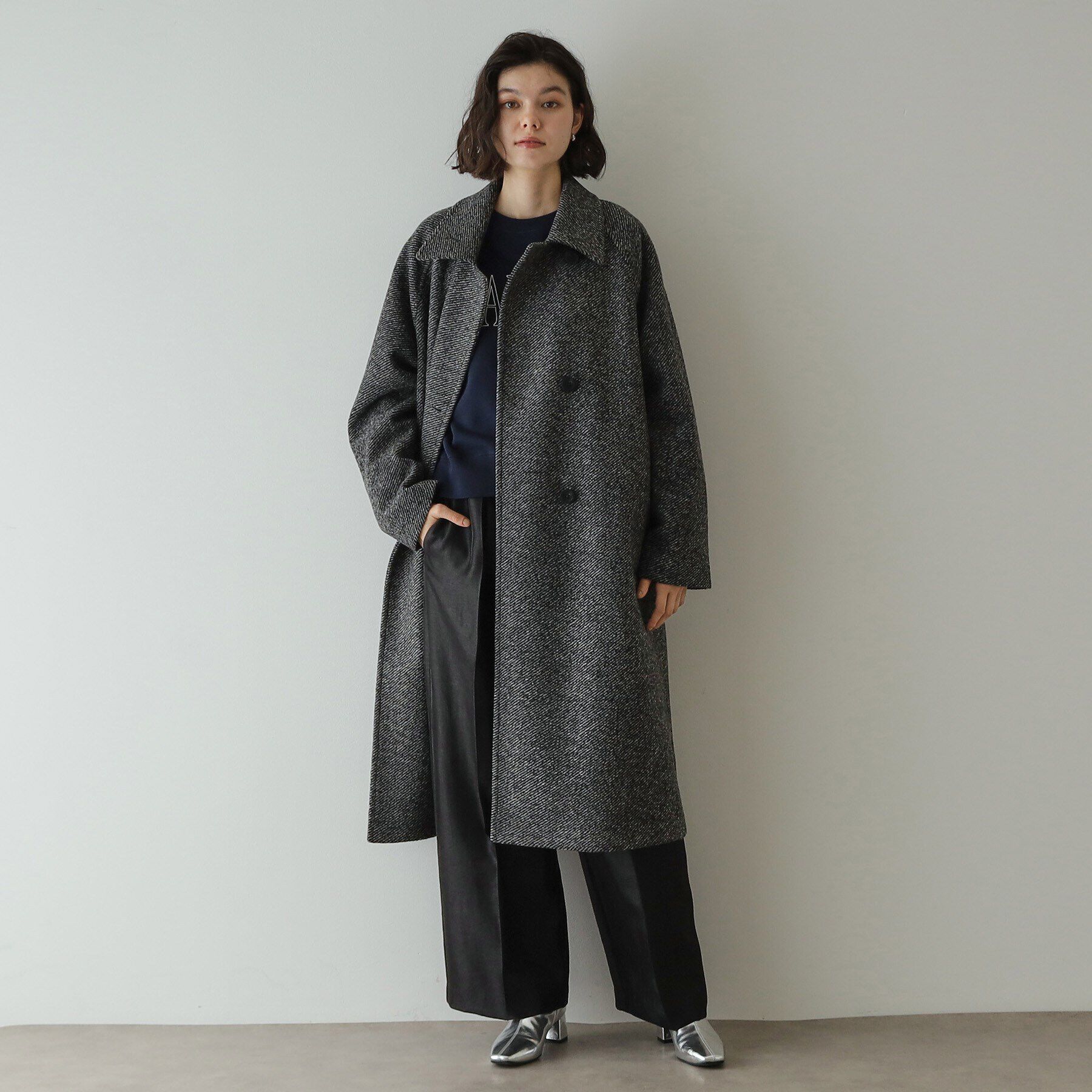 OPAQUE.CLIP「《Oggi掲載》スライバーチェスターコート【洗濯機洗い可】」|チェスターコート|
