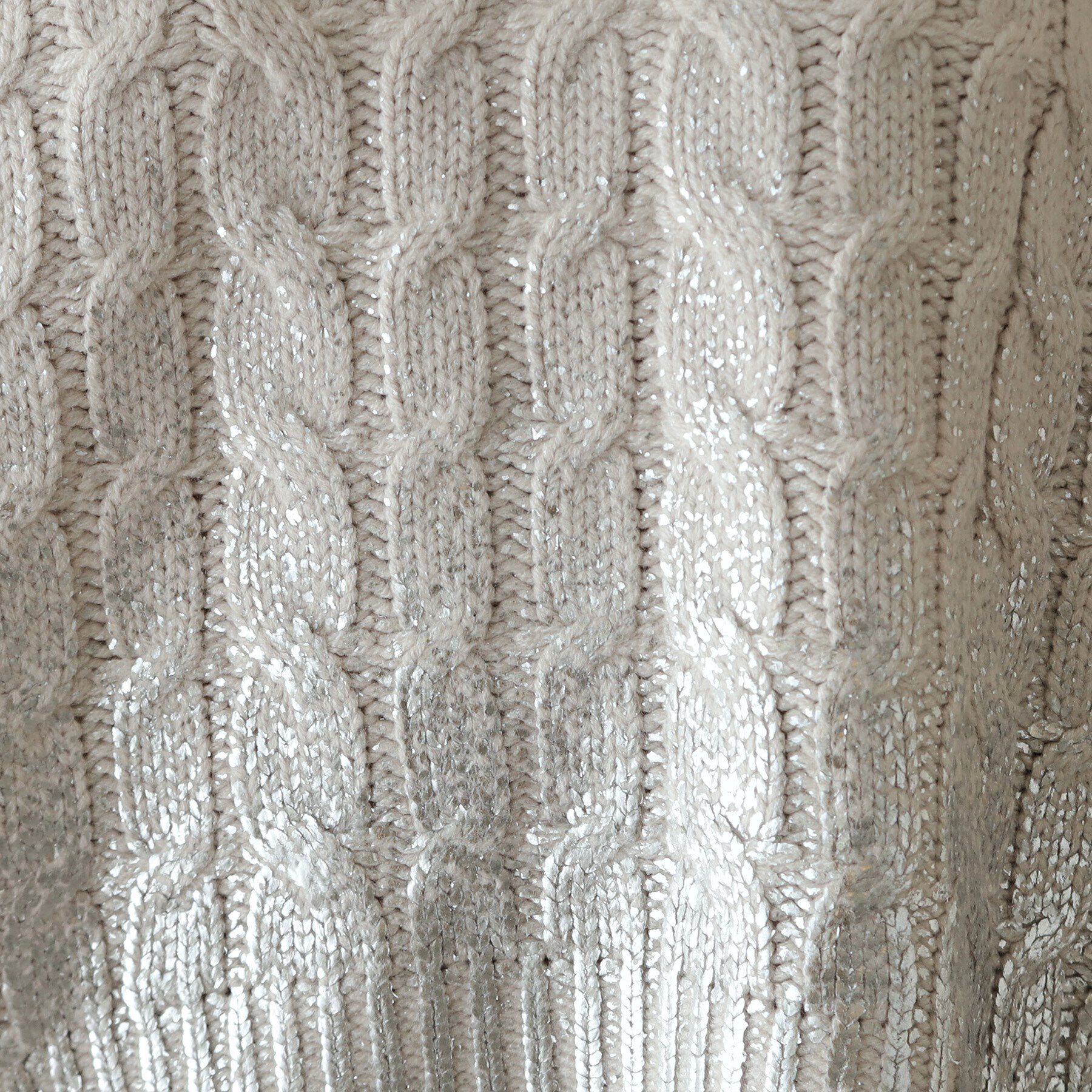 OPAQUE.CLIP「箔プリントケーブルニット【洗える】」|ニット・セーター|