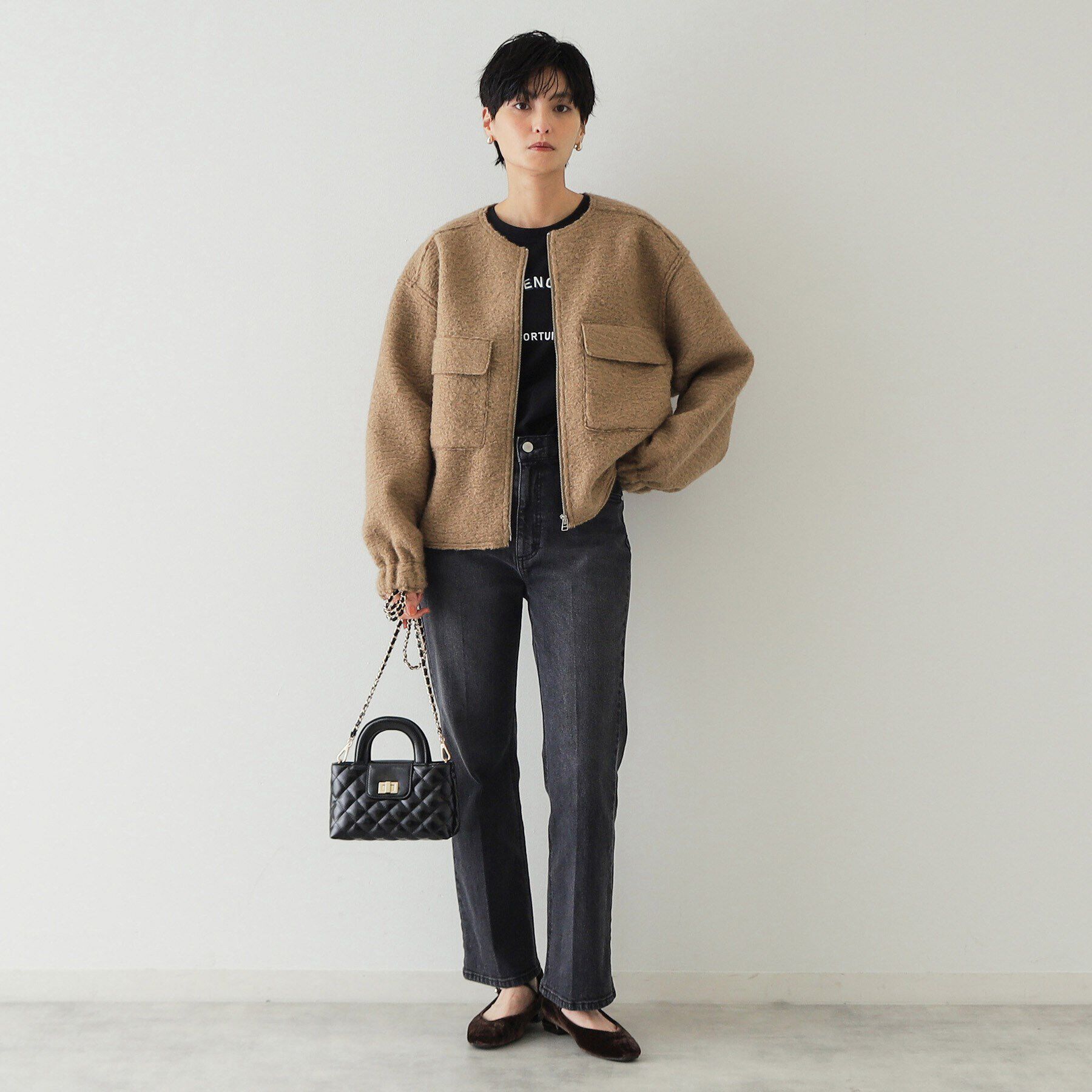 OPAQUE.CLIP「ダブルポケットボアブルゾン【洗濯機洗い可】」|ブルゾン・スタジャン|