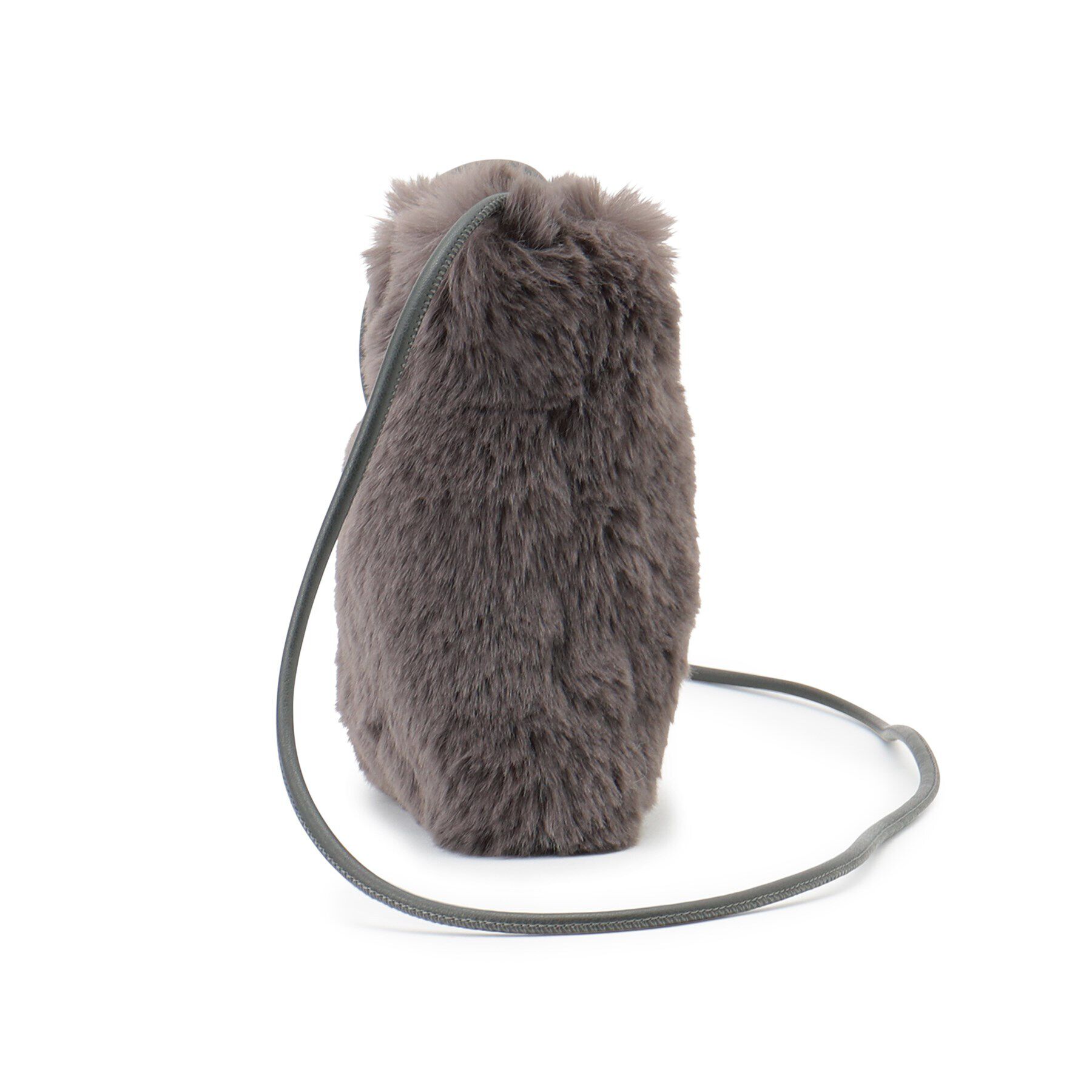 OPAQUE.CLIP「フェイクファースクエアミニポシェット」|ショルダー・メッセンジャー|