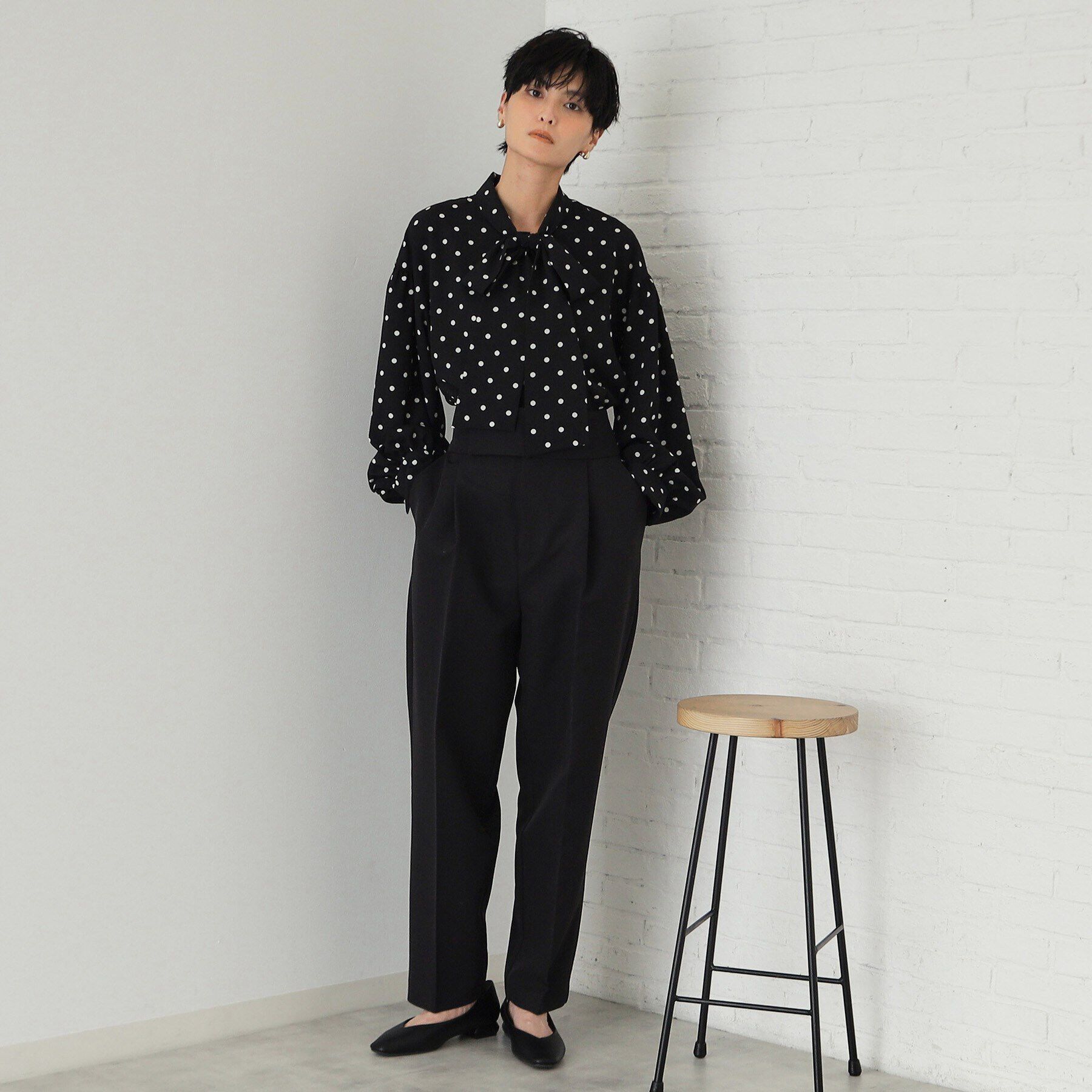 OPAQUE.CLIP「ハイウエストカーヴィーパンツ【洗濯機洗い可】」|その他|