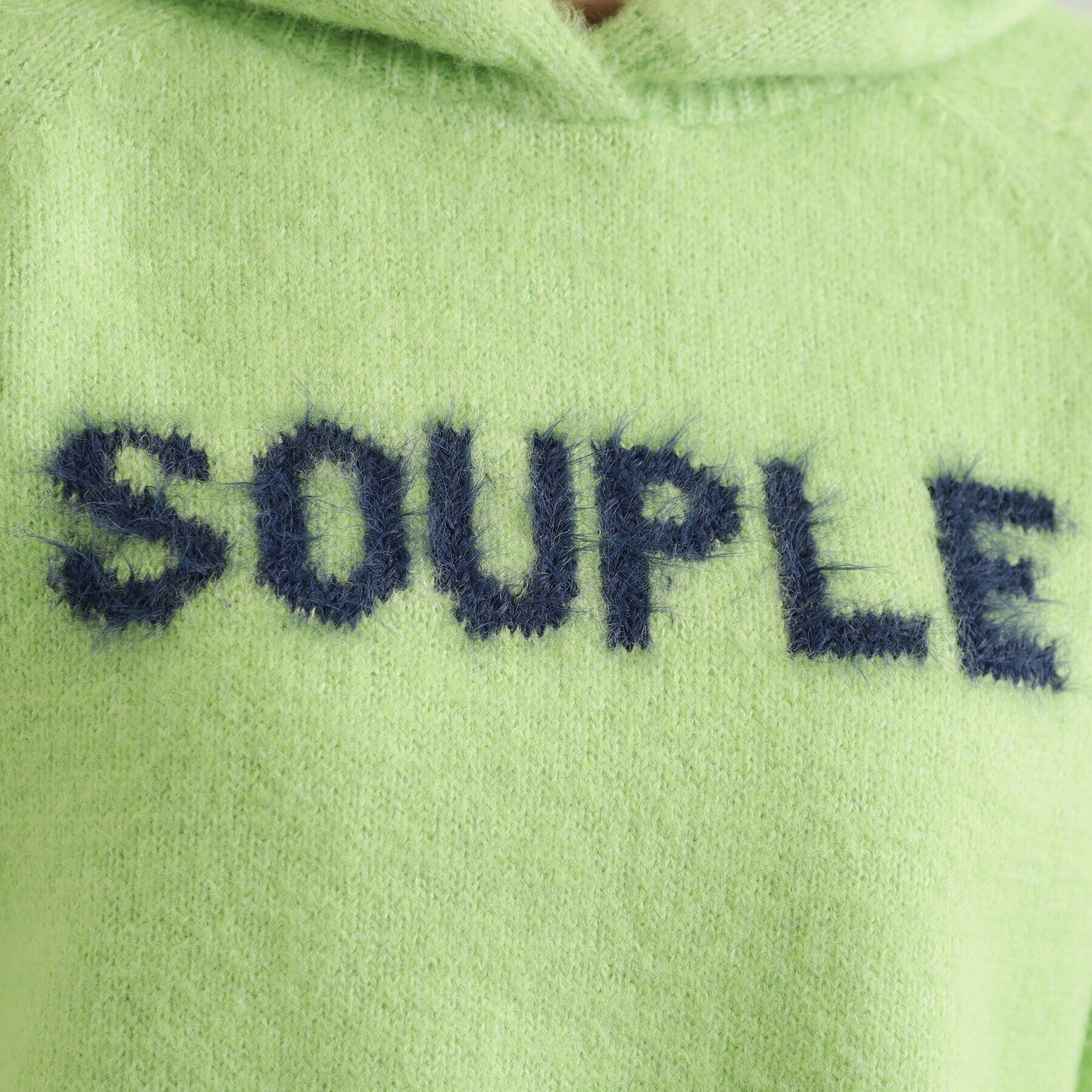 OPAQUE.CLIP「フェザーロゴフーディニット【洗濯機洗い可】」|ニット・セーター|