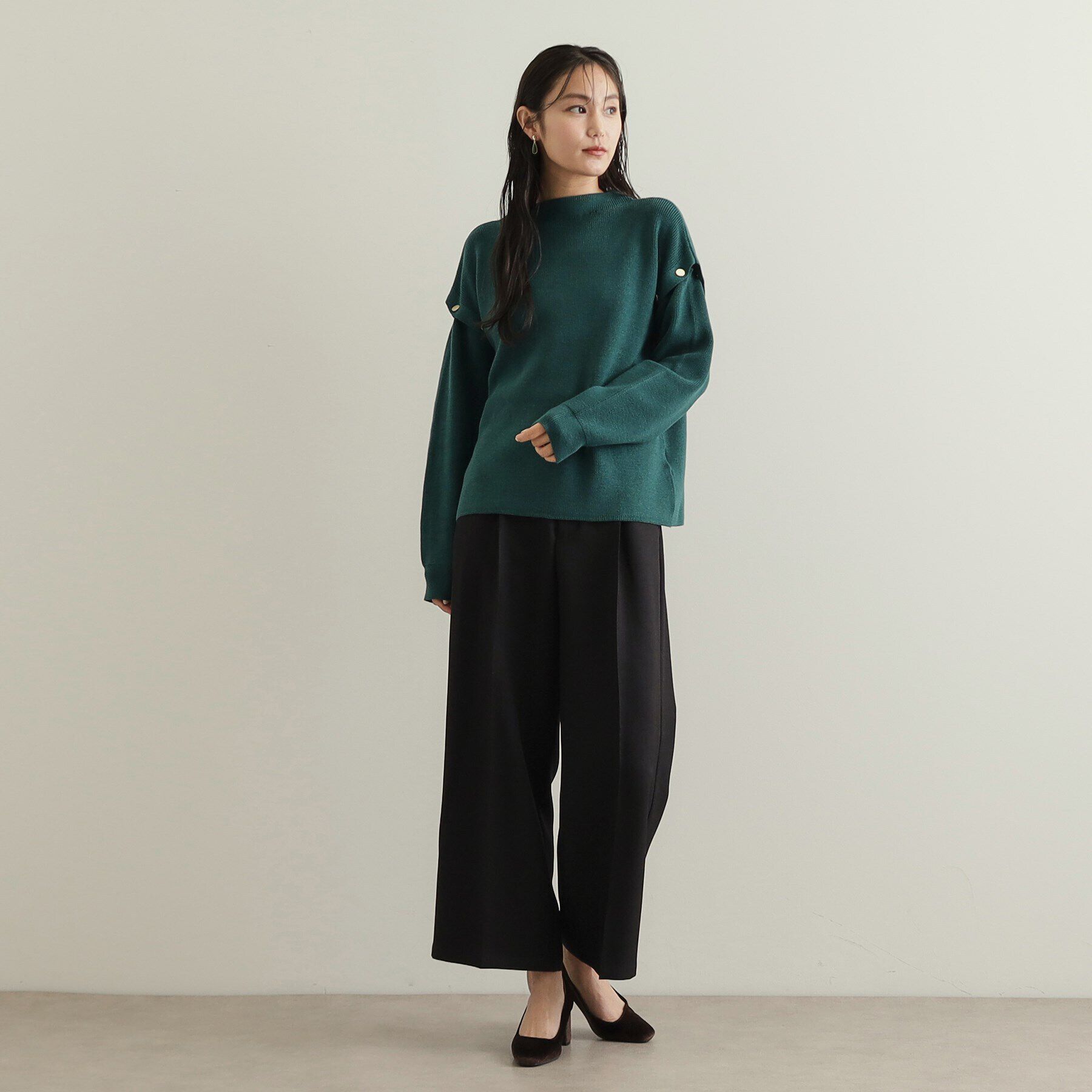 OPAQUE.CLIP「《美人百花掲載》サイドベルトワイドパンツ【洗濯機洗い可】」|その他|