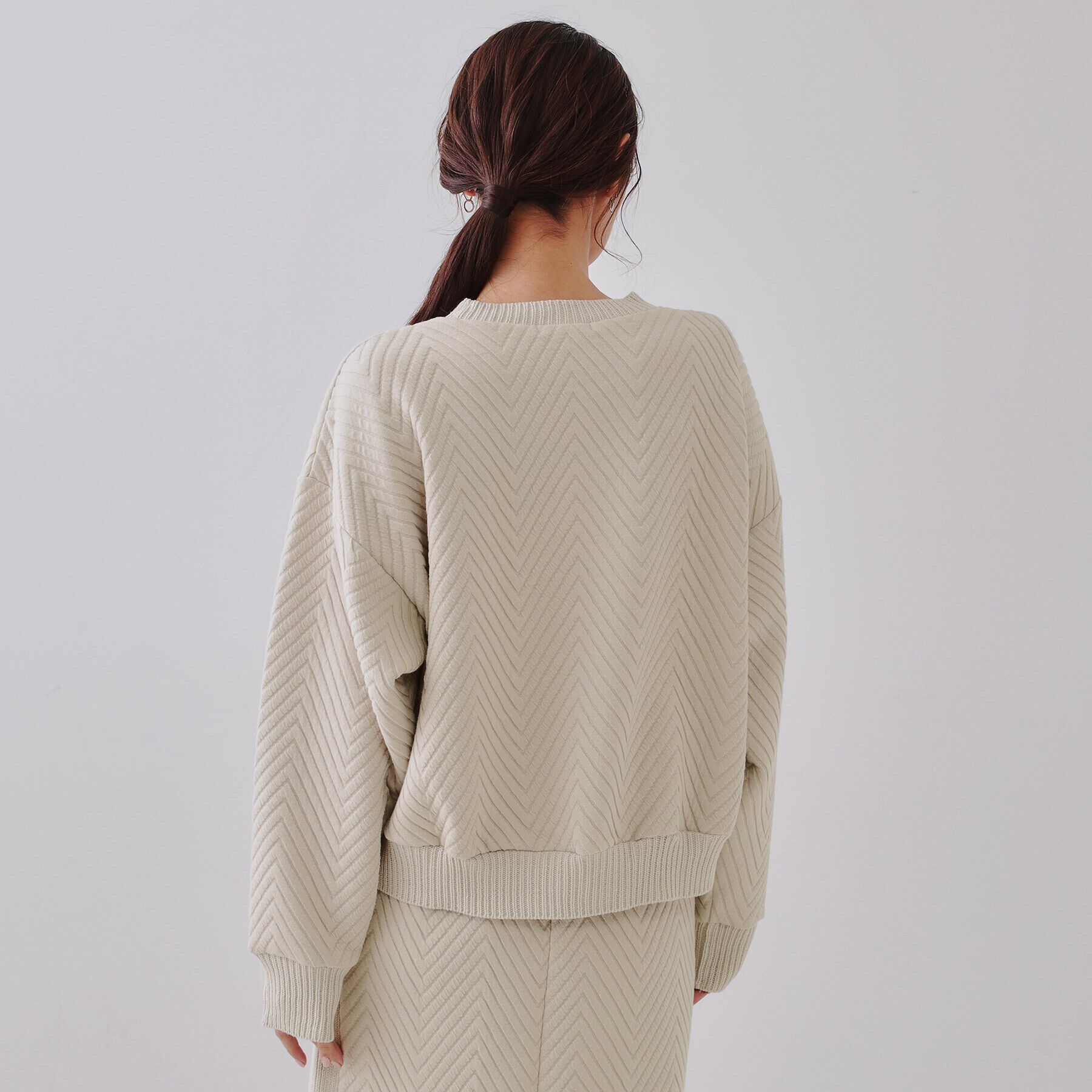 OPAQUE.CLIP「キルトジャカードトップス/セットアップ対応【洗濯機洗い可】」|Tシャツ・カットソー|