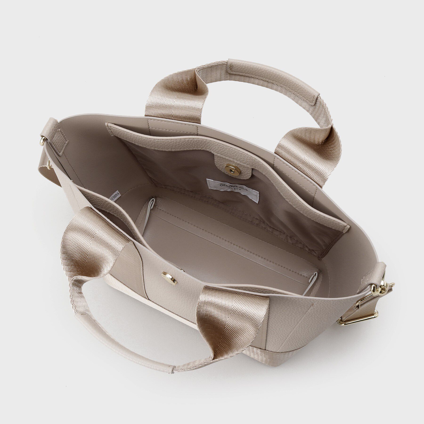 OPAQUE.CLIP「【2WAY】シュリンク合皮コンビミドルショルダーバッグ」|ショルダー・メッセンジャー|