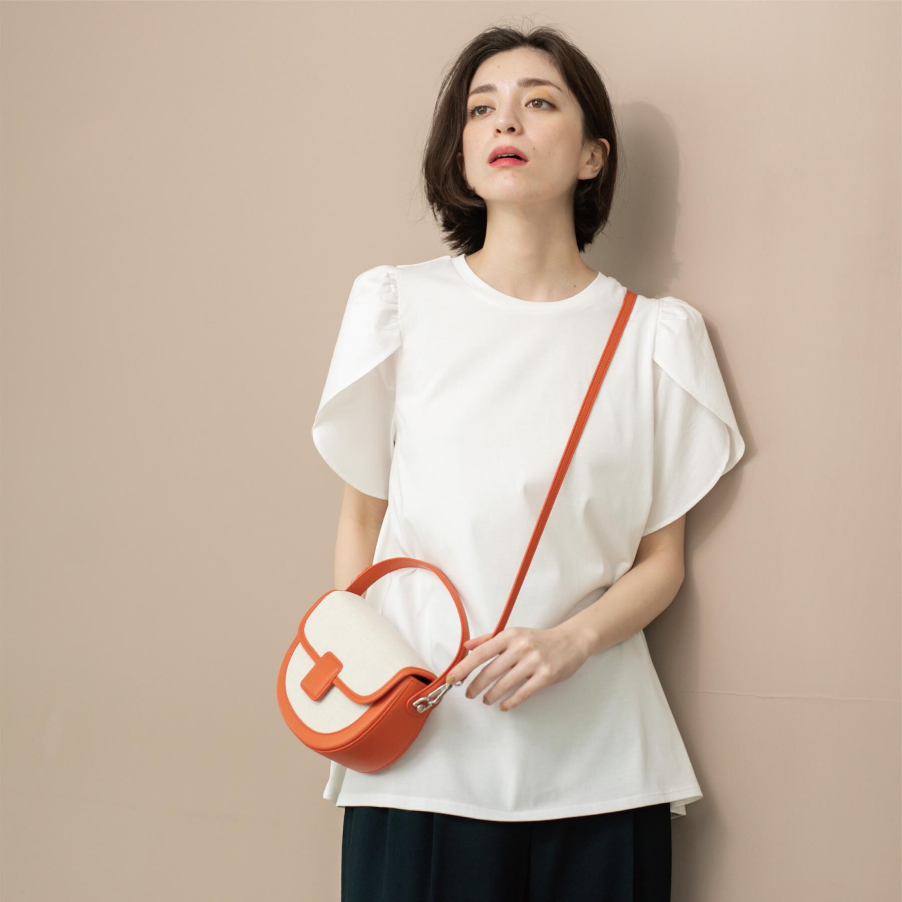 OPAQUE.CLIP「チューリップスリーブドッキングカットソー【洗濯機洗い可/接触冷感】」|Tシャツ・カットソー|