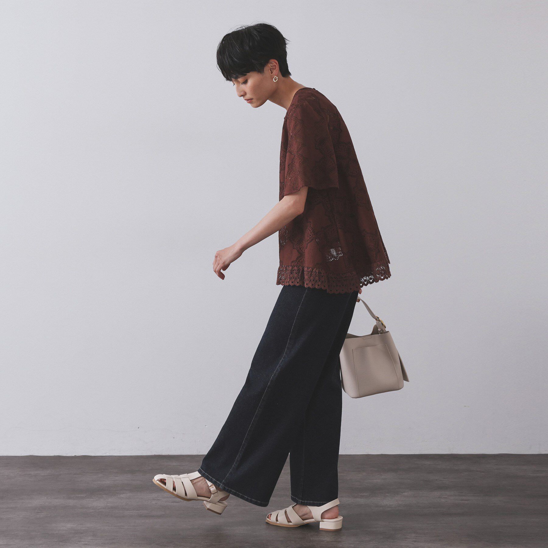 OPAQUE.CLIP「《SS-LLサイズ》ストレッチバギーデニム【洗濯機洗い可】」|デニム|