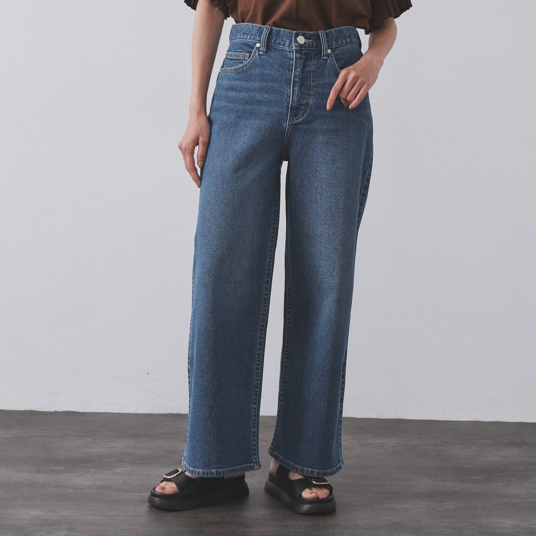 OPAQUE.CLIP「《SS-LLサイズ》ストレッチバギーデニム【洗濯機洗い可】」|デニム|