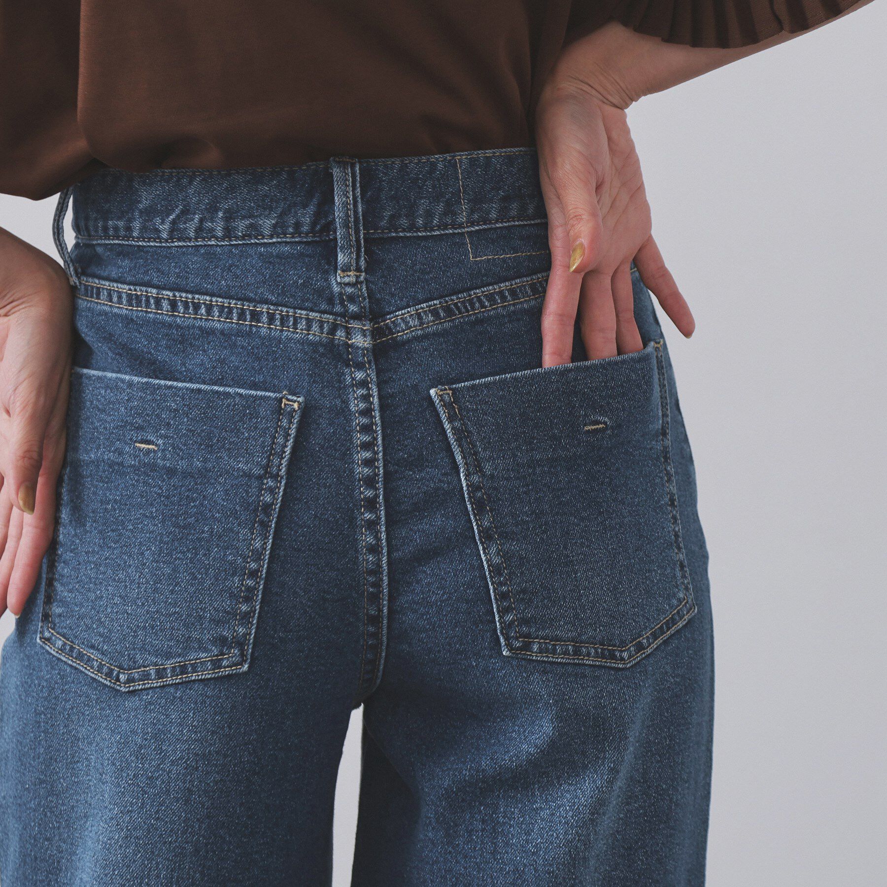 OPAQUE.CLIP「《SS-LLサイズ》ストレッチバギーデニム【洗濯機洗い可】」|デニム|