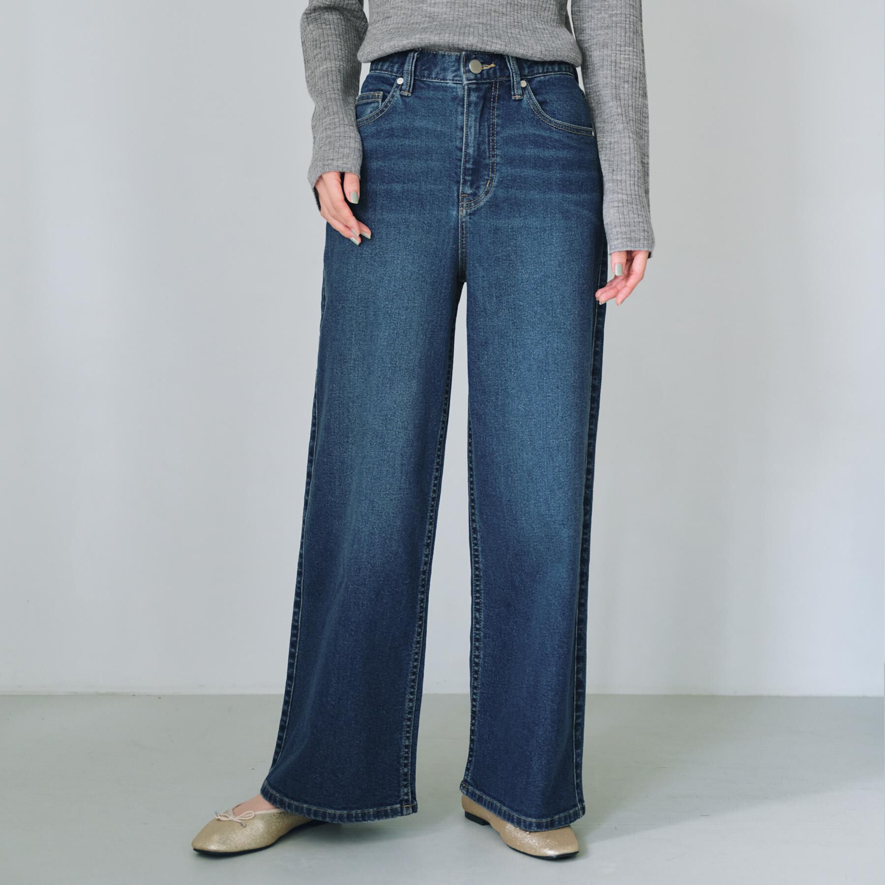 OPAQUE.CLIP「《SS-LLサイズ》ストレッチバギーデニム【洗濯機洗い可】」|デニム|