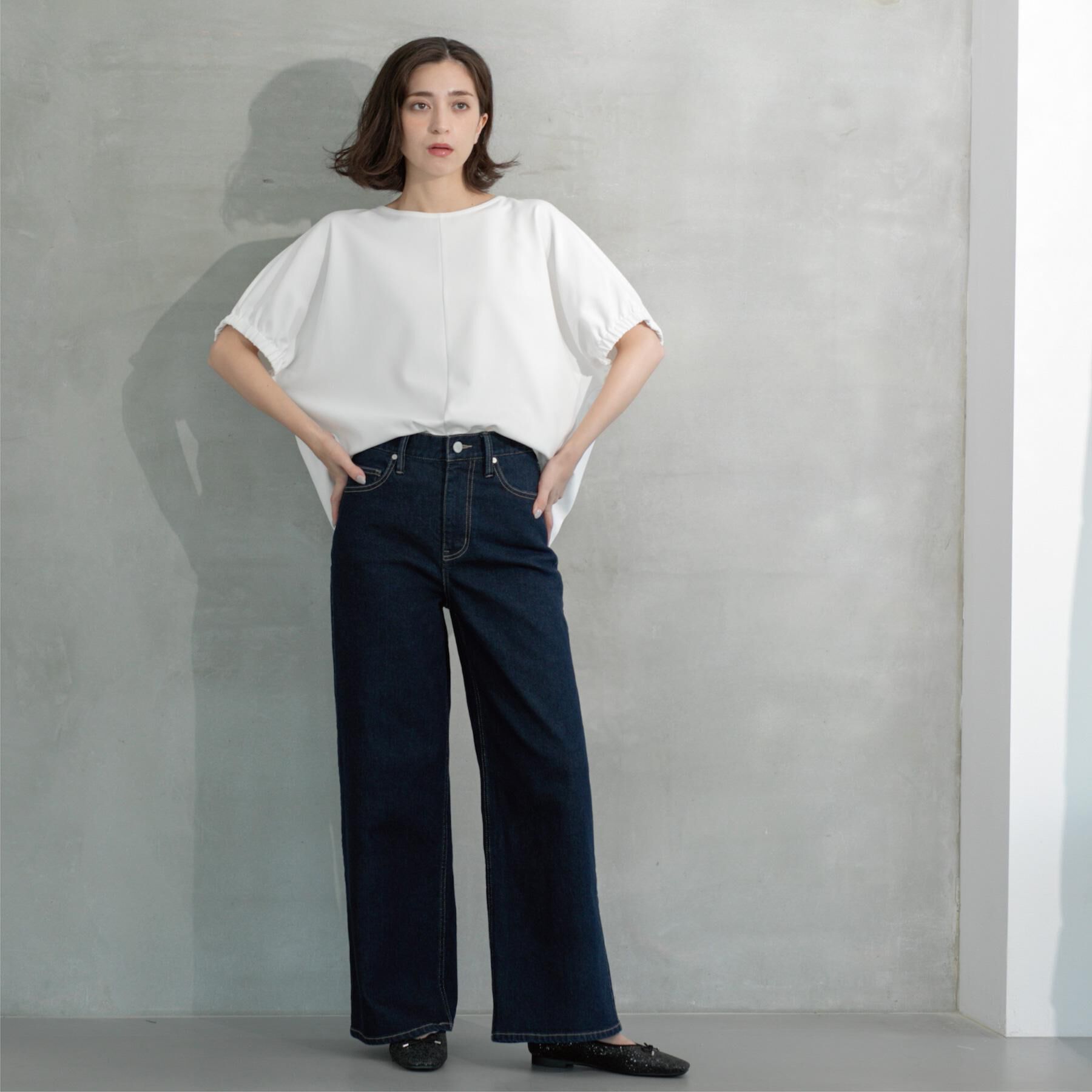 OPAQUE.CLIP「《SS-LLサイズ》ストレッチバギーデニム【洗濯機洗い可】」|デニム|