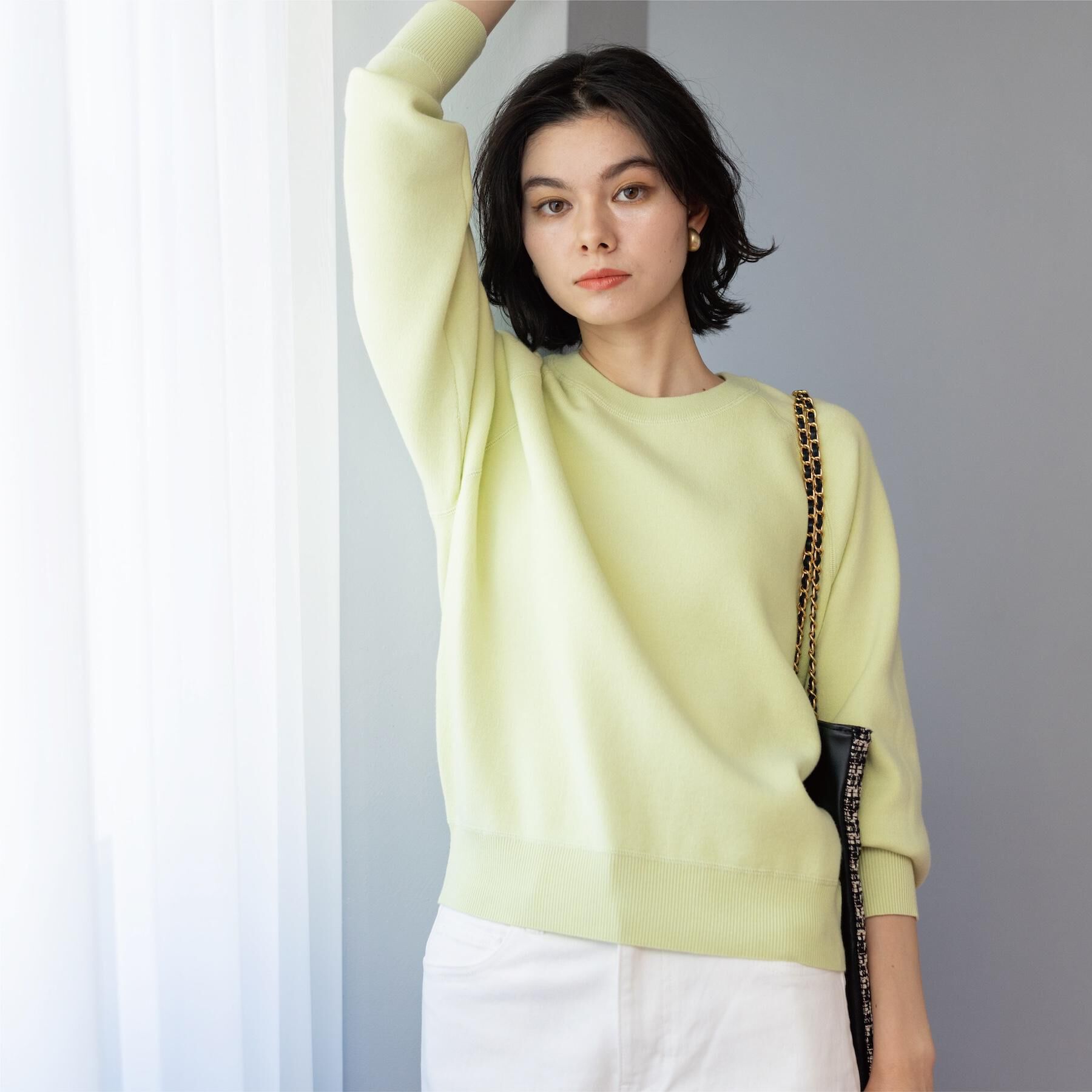 OPAQUE.CLIP「スウェットライクニット【洗濯機OK】」|ニット・セーター|