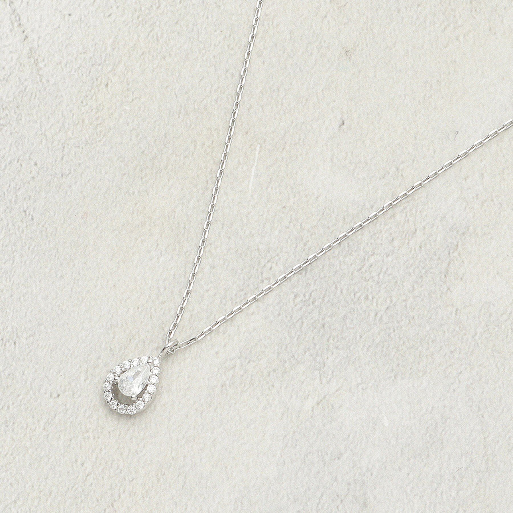 OPAQUE.CLIP「ミニビジューしずくデザイン ネックレス」|ネックレス|シルバー(006)