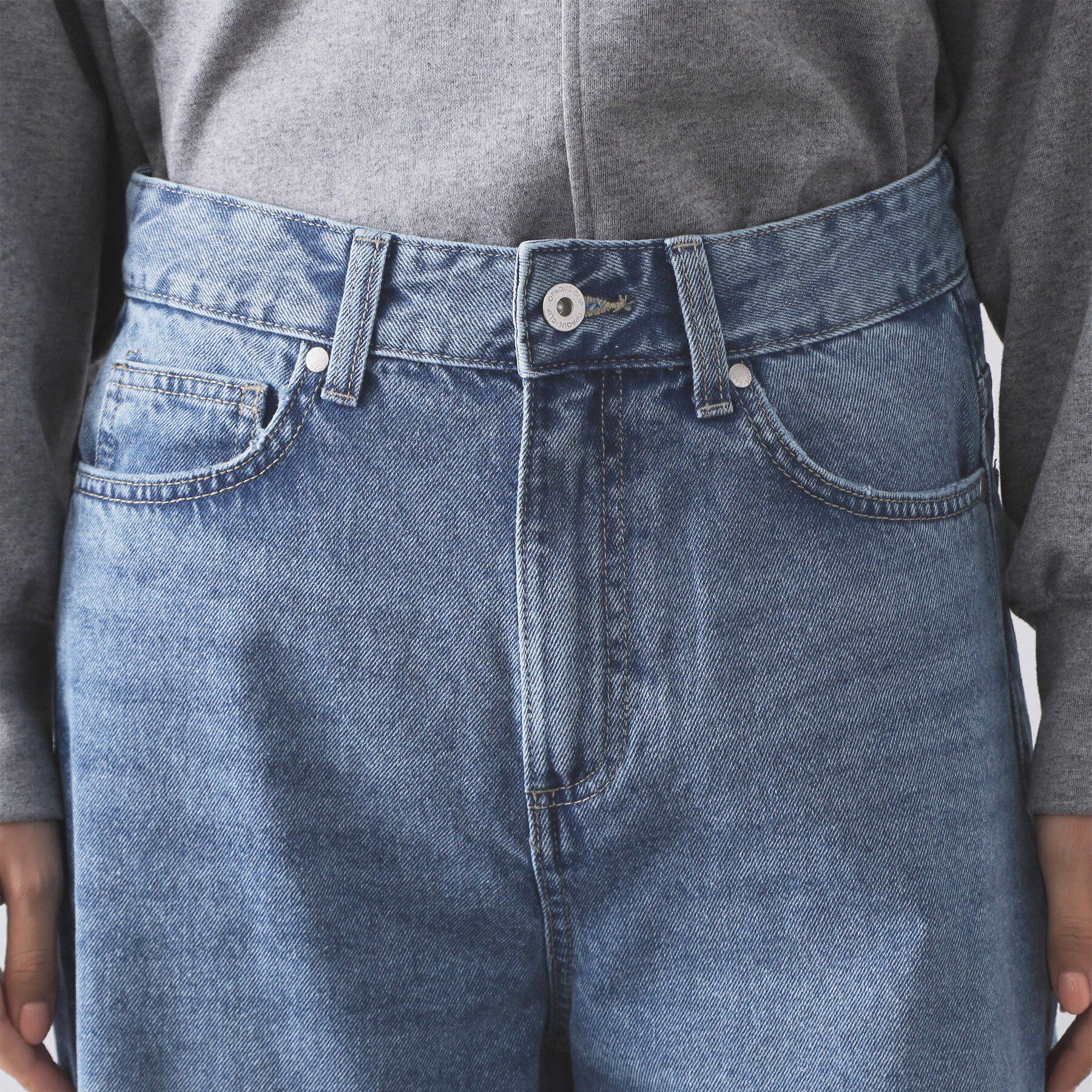 OPAQUE.CLIP「ストレートデニムパンツ【洗濯機OK】《S～LL》」|デニム|