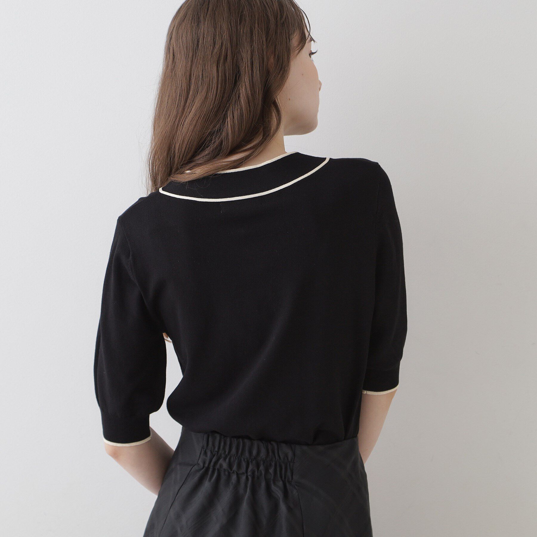 Couture broach「【上品なアクセントをプラス】配色フェイクパールタイ」|ニット・セーター|