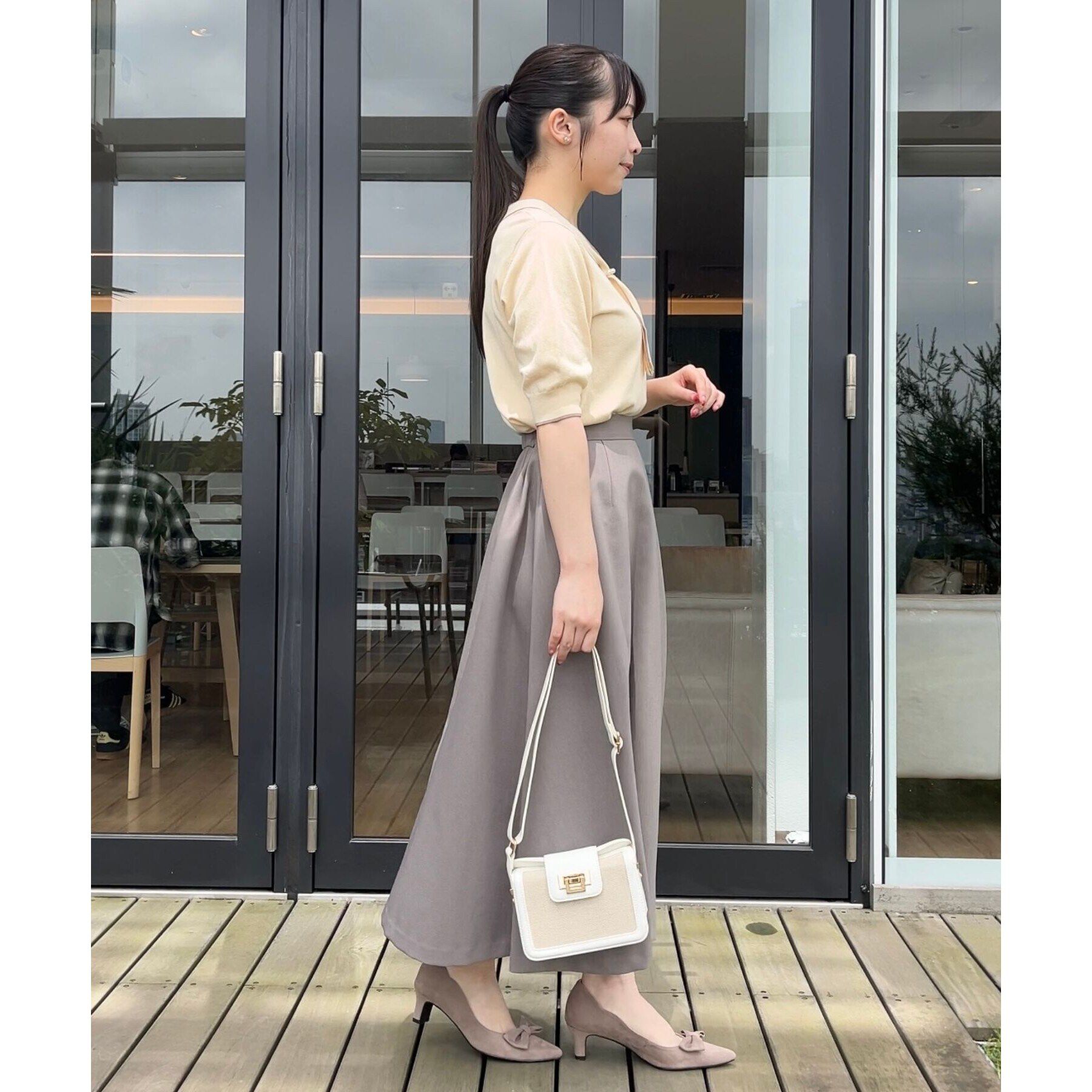 Couture broach「【上品なアクセントをプラス】配色フェイクパールタイ」|ニット・セーター|