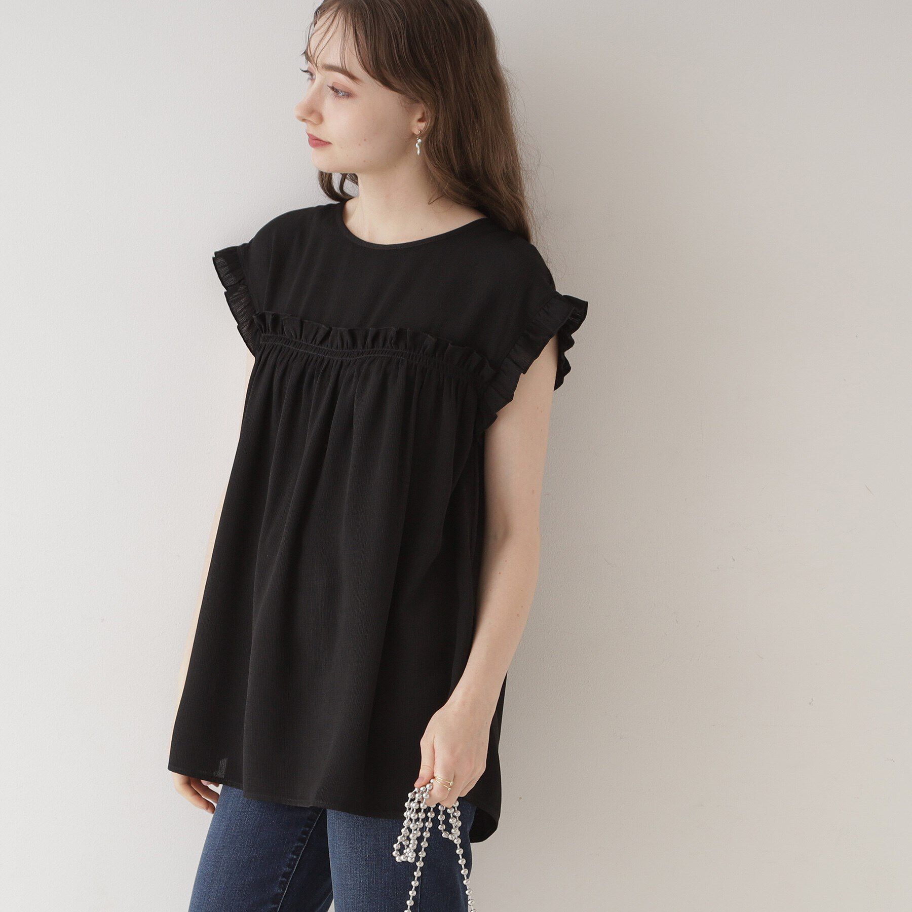 Couture broach「【インしないでキマる長め丈】フリルデザインチュニック」|チュニック|