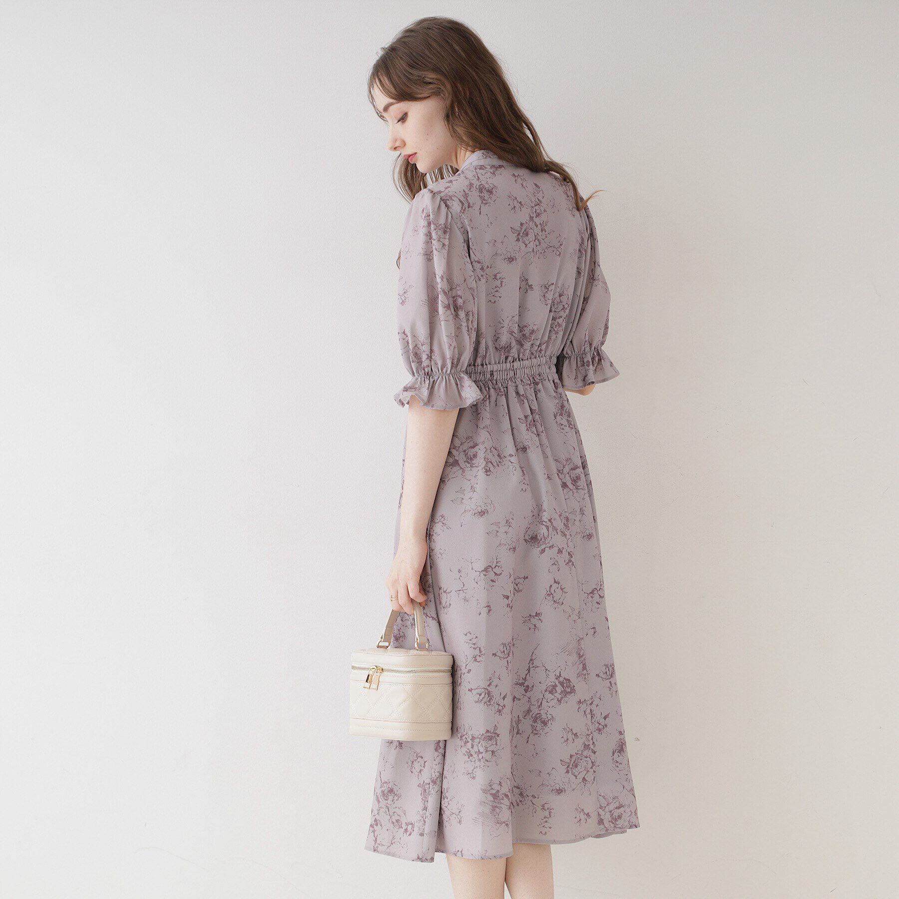 Couture broach「【オトナのためのクラシカルワンピ】花柄5分袖ワンピース」|ワンピース|