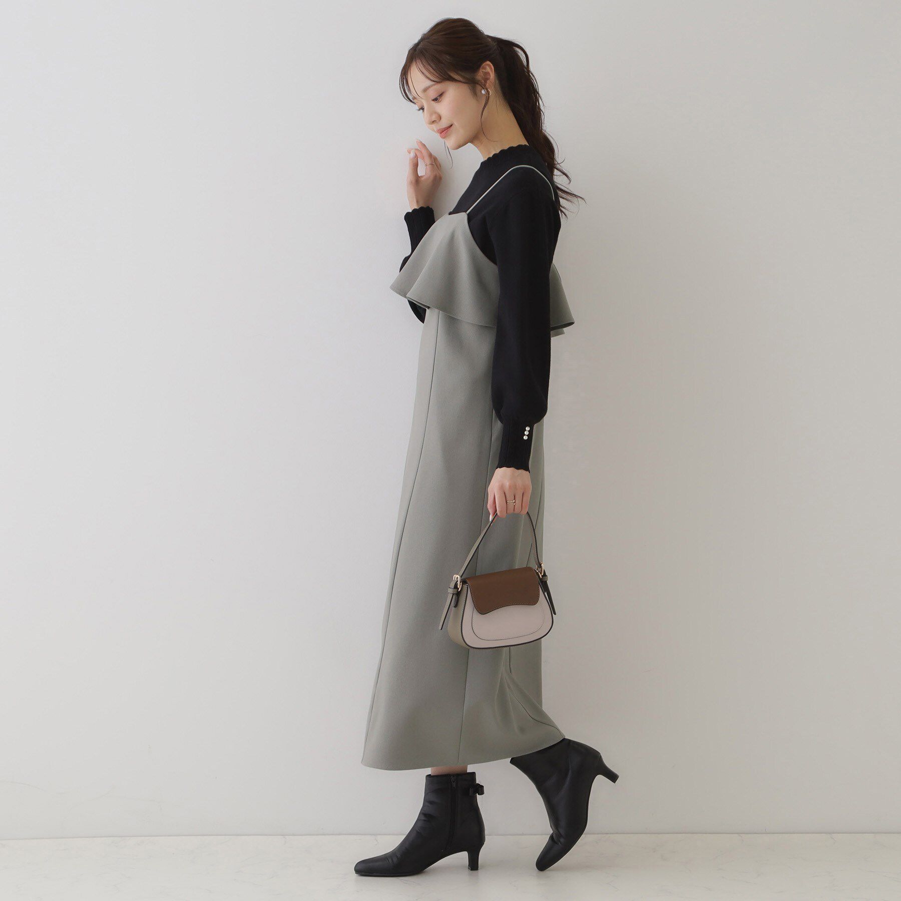 Couture broach「【スッキリ華奢みえが叶う】フレアデザインキャミワンピース」|ワンピース|