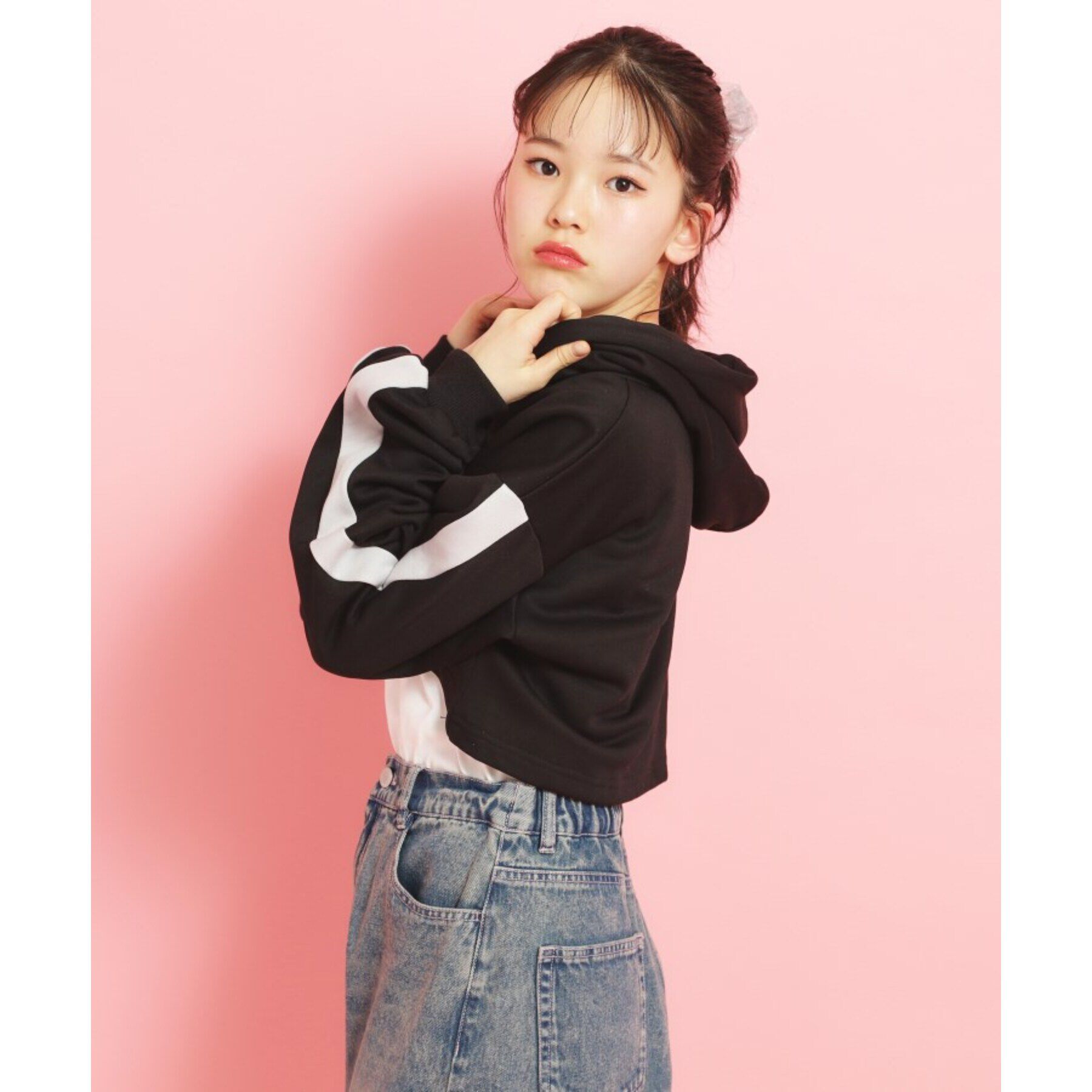 PINK-latte「【セットアイテム】裏毛短丈パーカ＋タンクトップ」|その他|