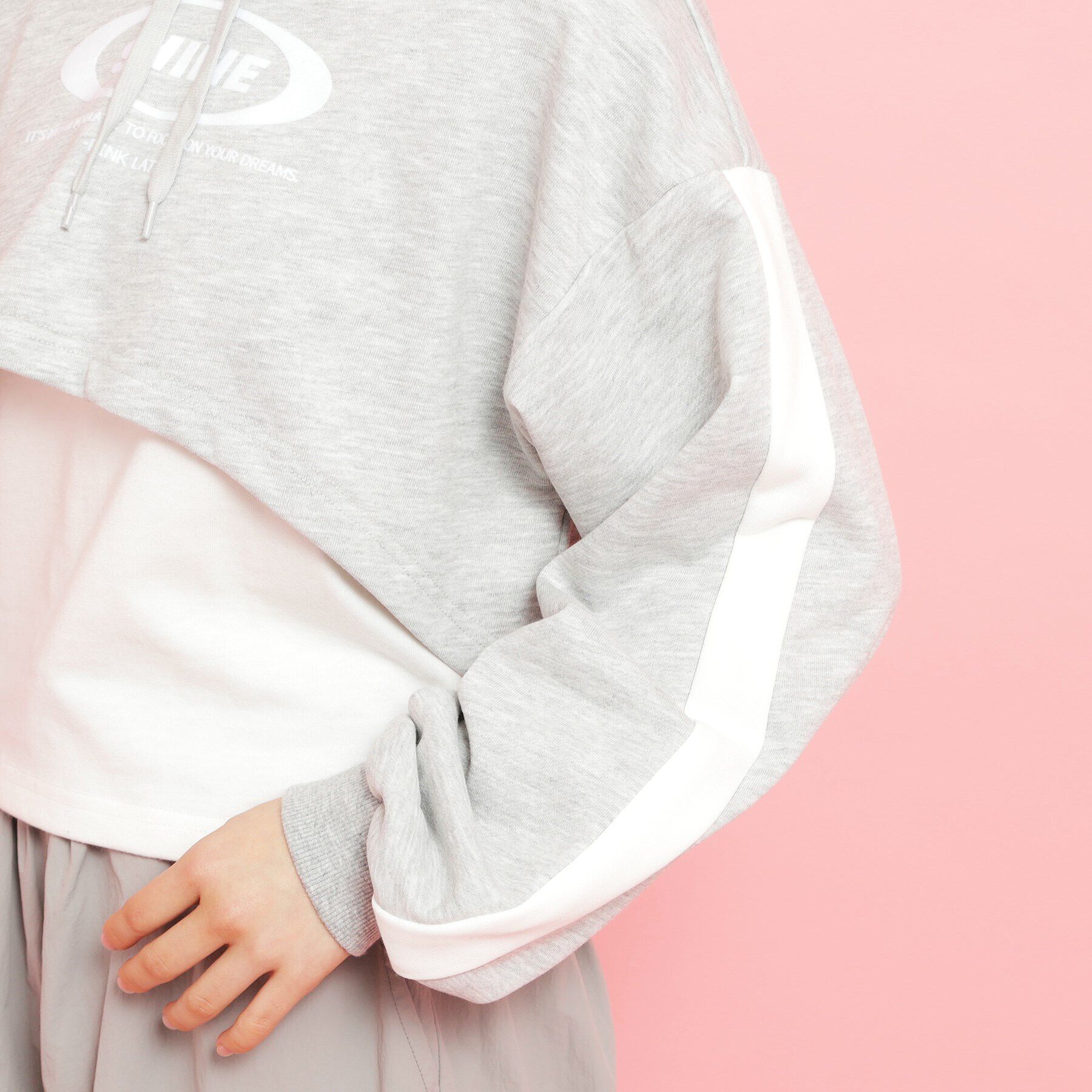 PINK-latte「【セットアイテム】裏毛短丈パーカ＋タンクトップ」|その他|