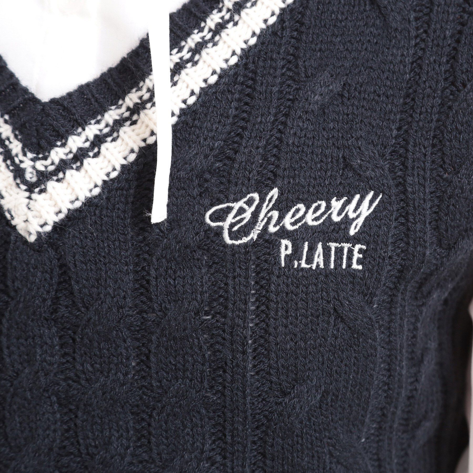 PINK-latte「ニットベストレイヤード長袖シャツ」|シャツ・ブラウス|