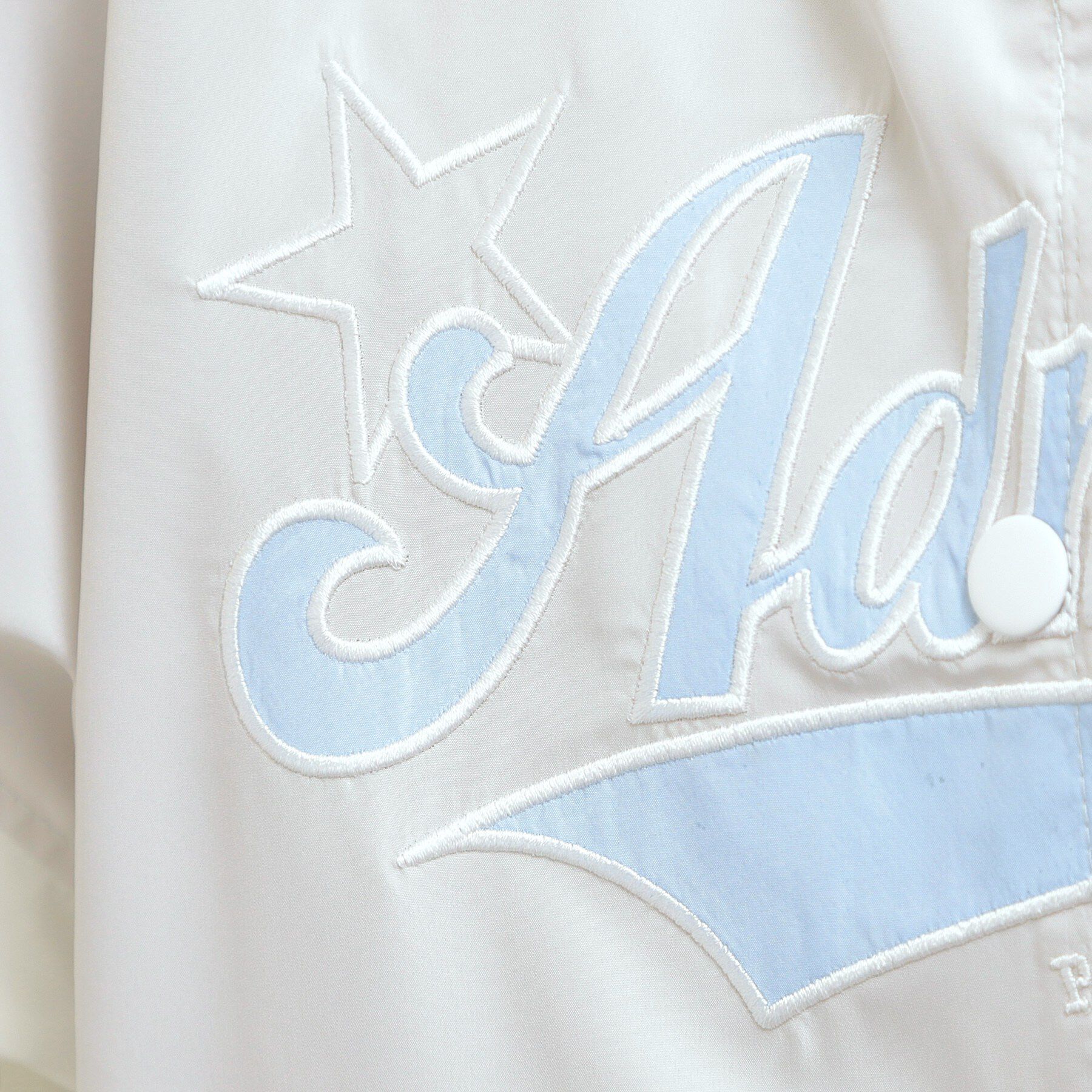 PINK-latte「チアロゴアップリケスタジャン」|ブルゾン・スタジャン|