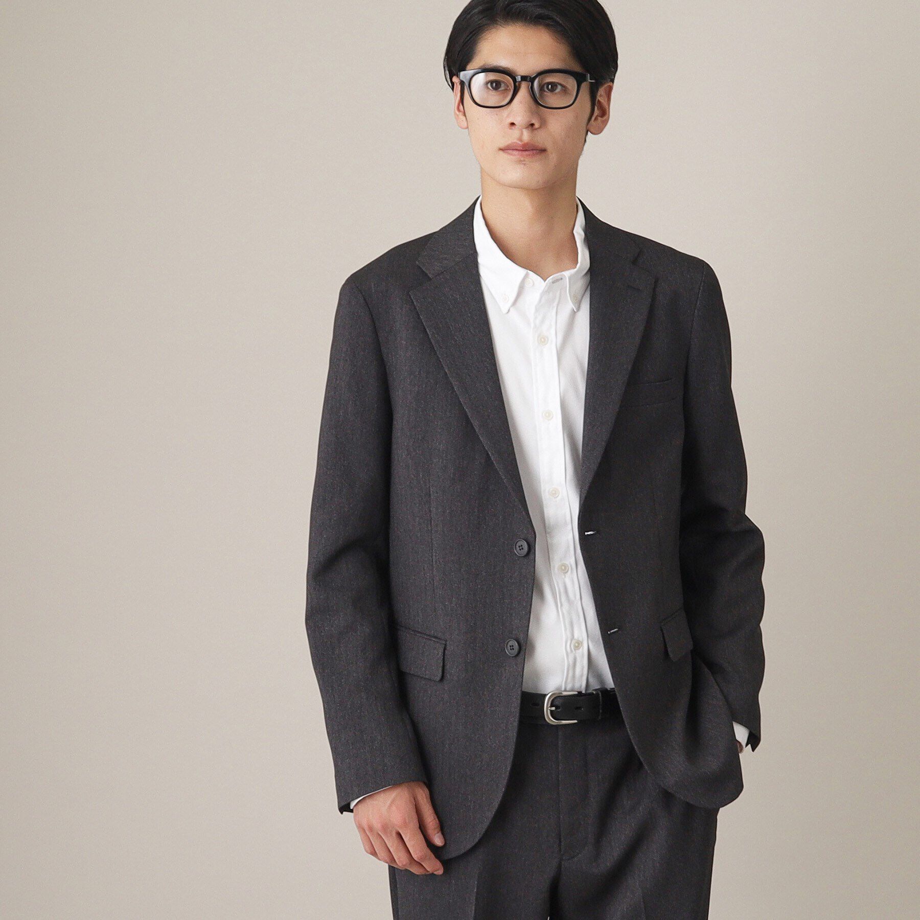 THE SHOP TK「AVANTウーリーヘリンボンジャケット【セットアップ可/ビジネス対応/洗える/ストレッチ素材/シワに」|テーラードジャケット|チャコールグレー(6