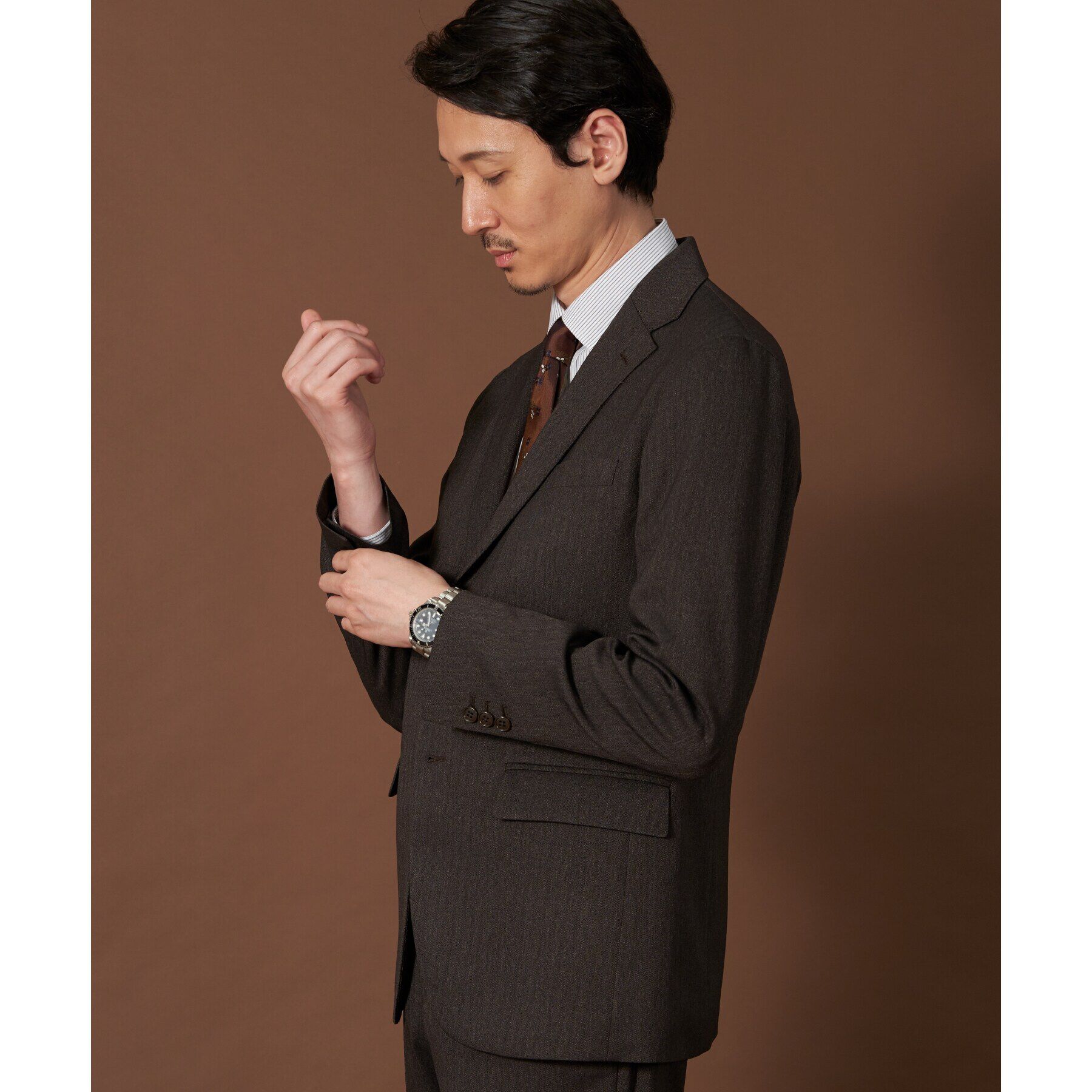 THE SHOP TK「AVANTウーリーヘリンボンジャケット【セットアップ可/ビジネス対応/洗える/ストレッチ素材/シワに」|テーラードジャケット|