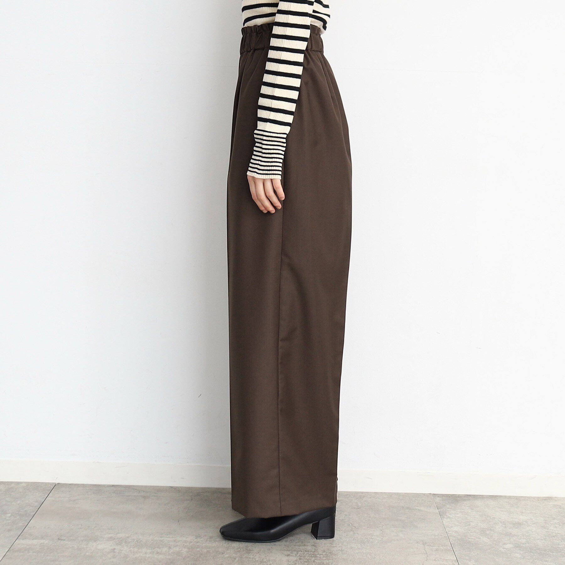 THE SHOP TK「ウエストフリルイージーワイドパンツ」|その他|