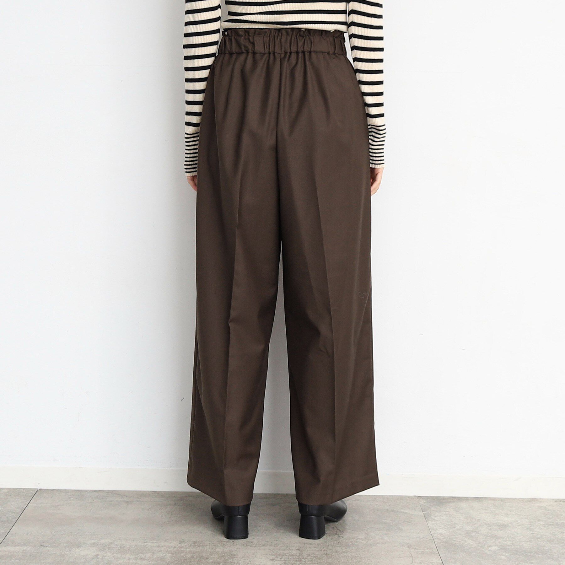 THE SHOP TK「ウエストフリルイージーワイドパンツ」|その他|