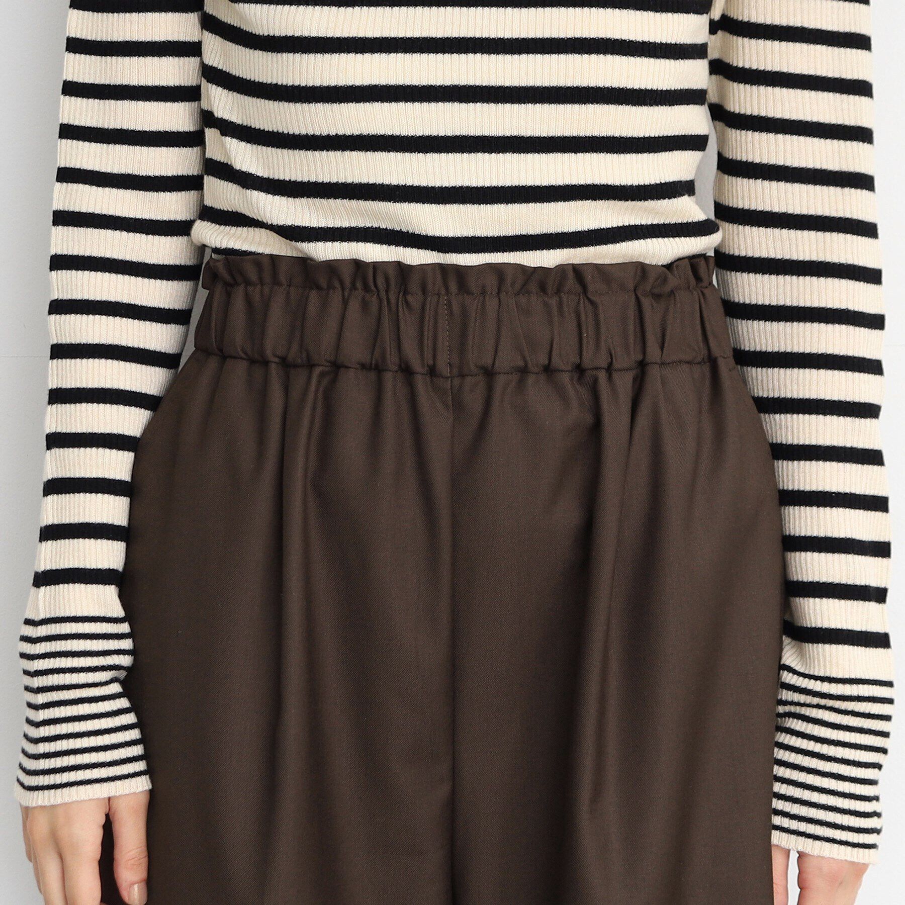 THE SHOP TK「ウエストフリルイージーワイドパンツ」|その他|