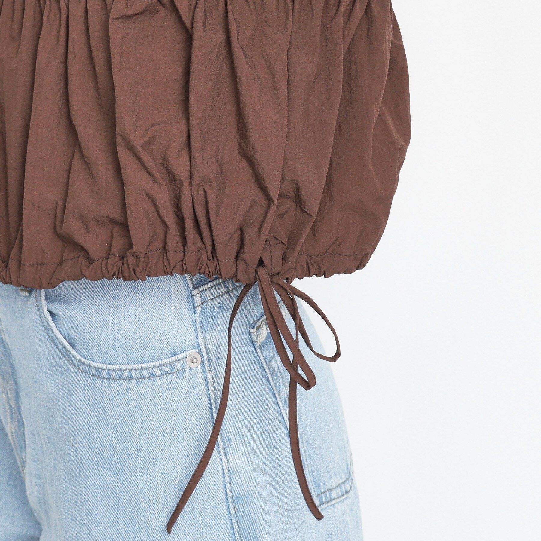 THE SHOP TK「ナイロンシャーリングブラウス【洗える】」|シャツ・ブラウス|