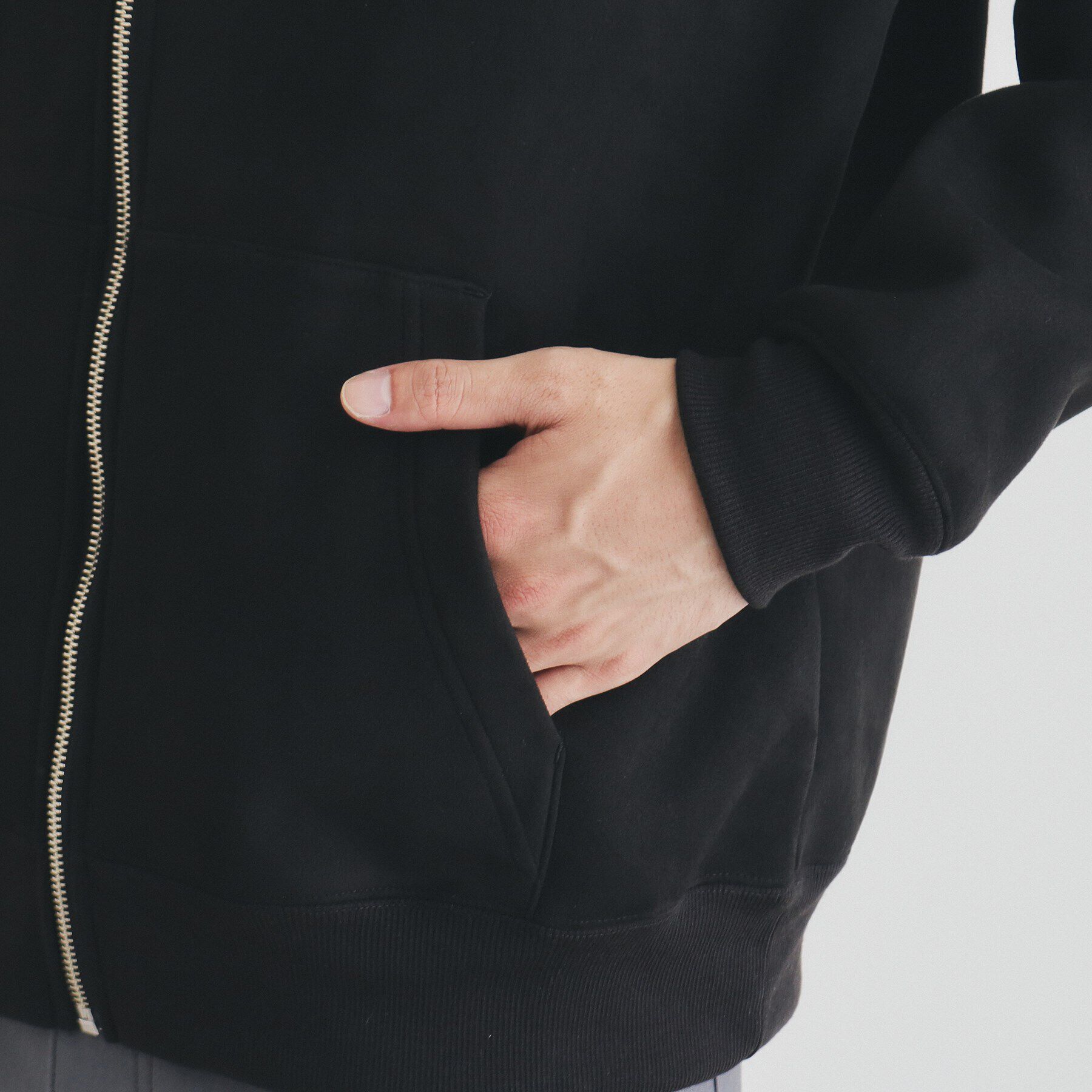 THE SHOP TK「スウェードライクダンボールジップパーカー」|パーカー|