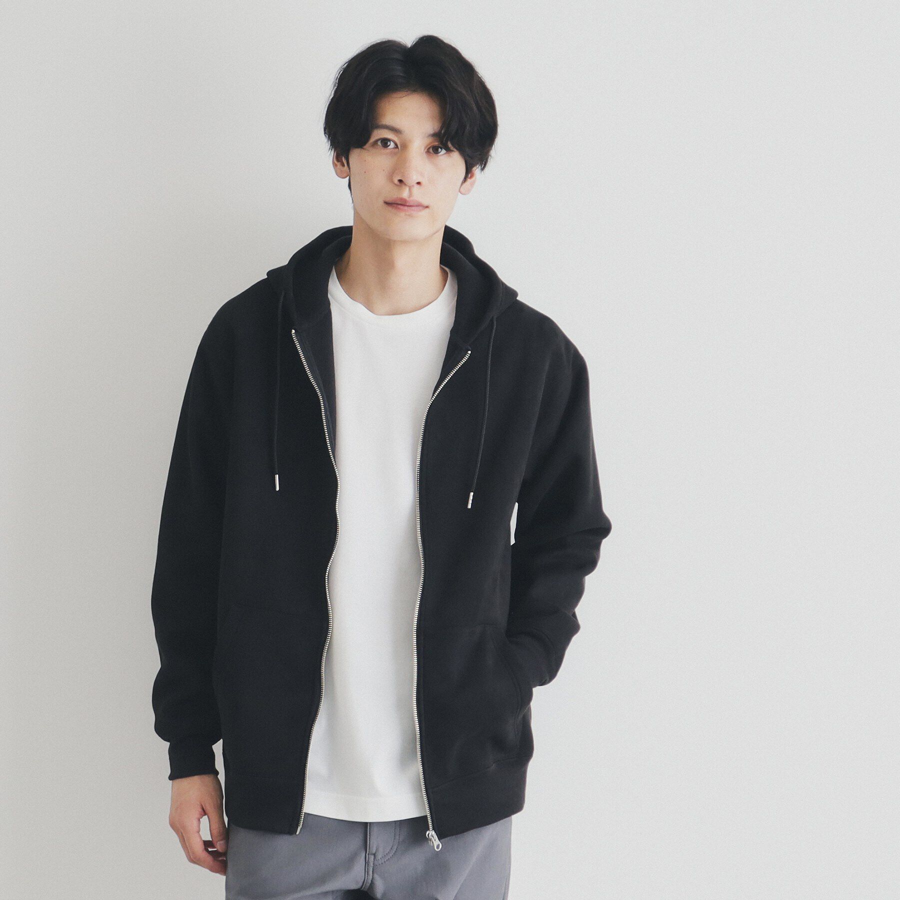 THE SHOP TK「スウェードライクダンボールジップパーカー」|パーカー|