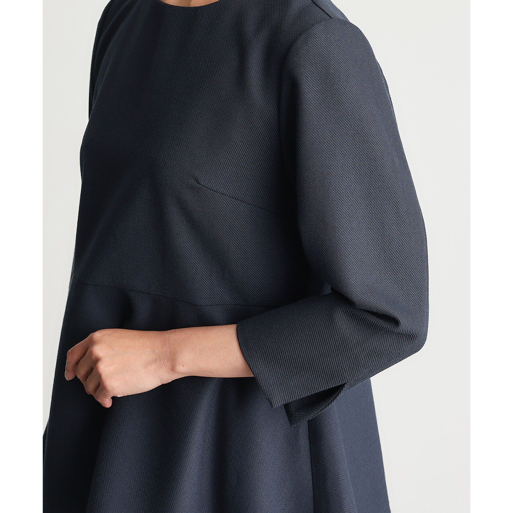 THE SHOP TK「【ONOFF活躍/セレモニー/通勤】杢調カルゼペプラムブラウス/洗える」|シャツ・ブラウス|