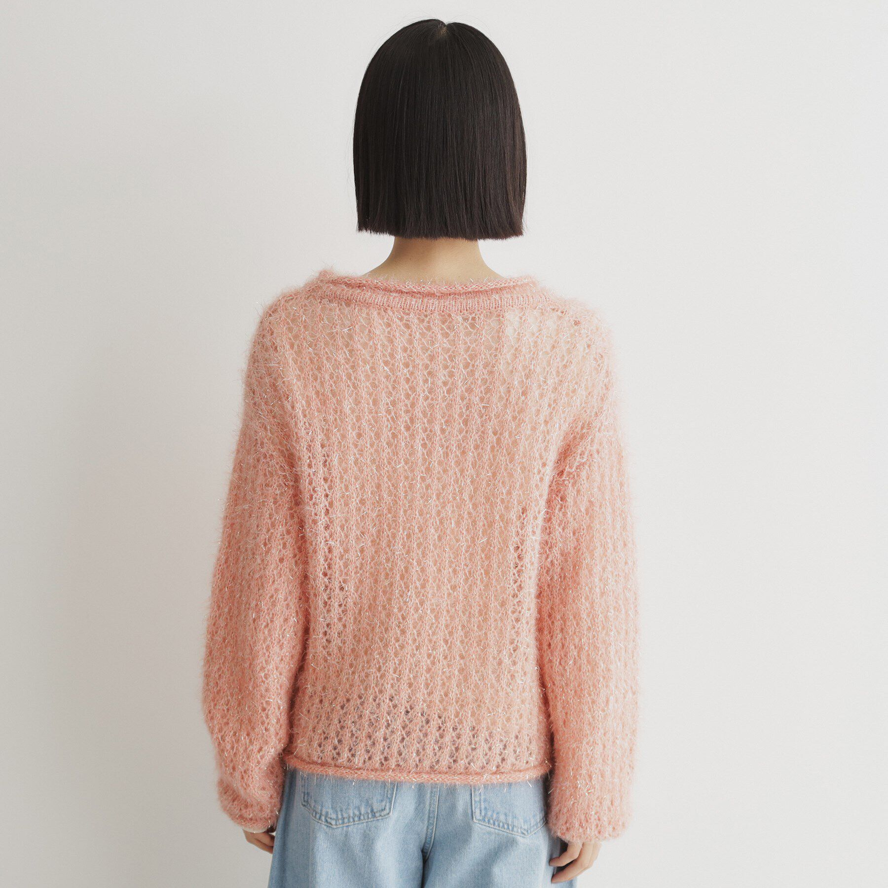 THE SHOP TK「【毛玉になりにくい】ラメメッシュニット/洗える」|ニット・セーター|