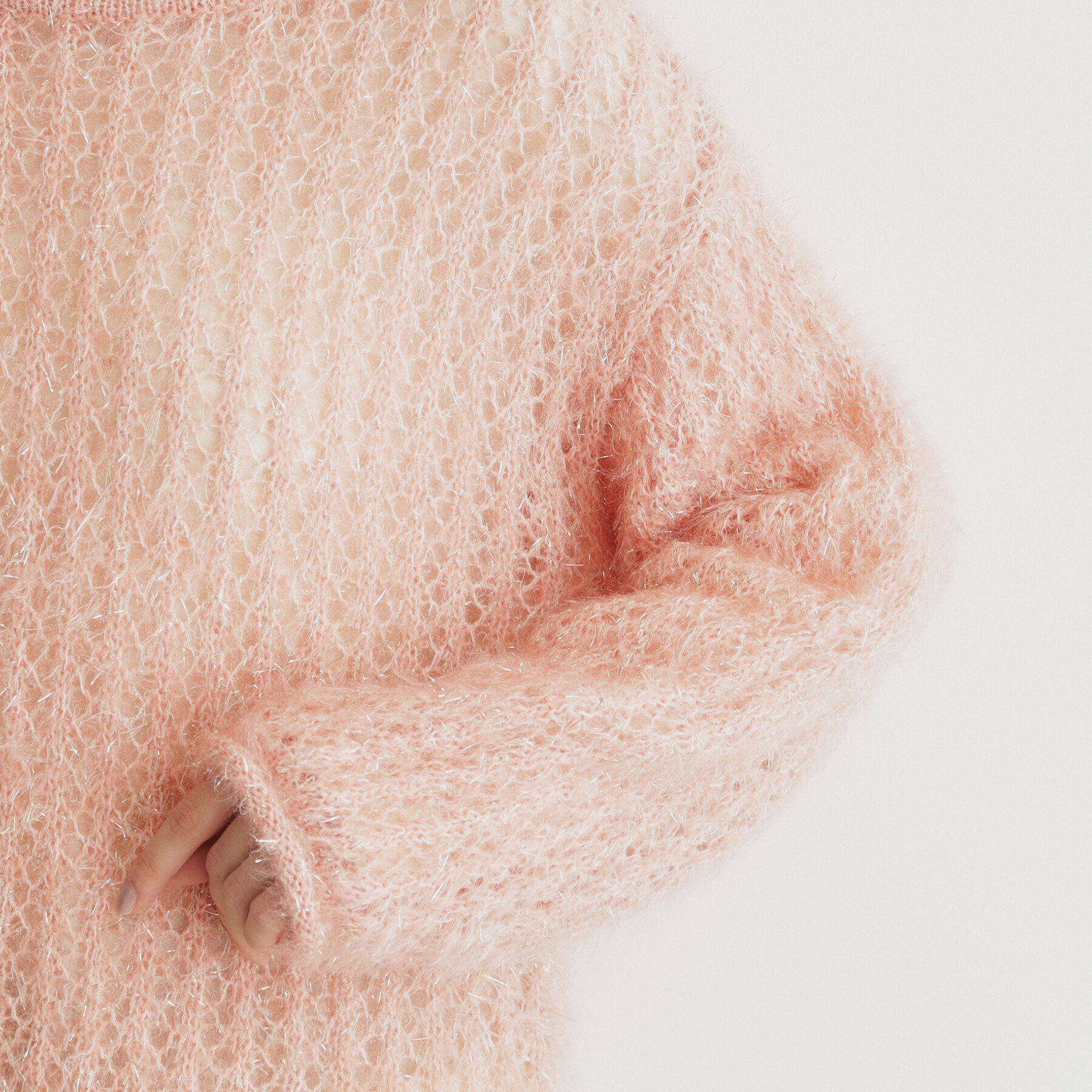 THE SHOP TK「【毛玉になりにくい】ラメメッシュニット/洗える」|ニット・セーター|