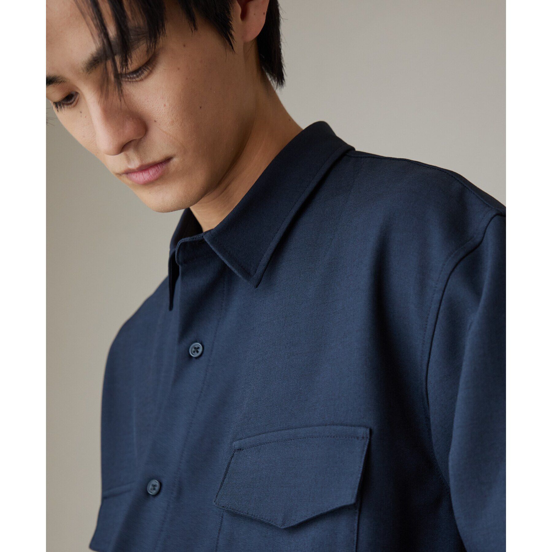 THE SHOP TK「【CAVIAN/キャビアン】リサイクルシャークスキンダブルフラップシャツ セットアップ可」|シャツ・ブラウス|