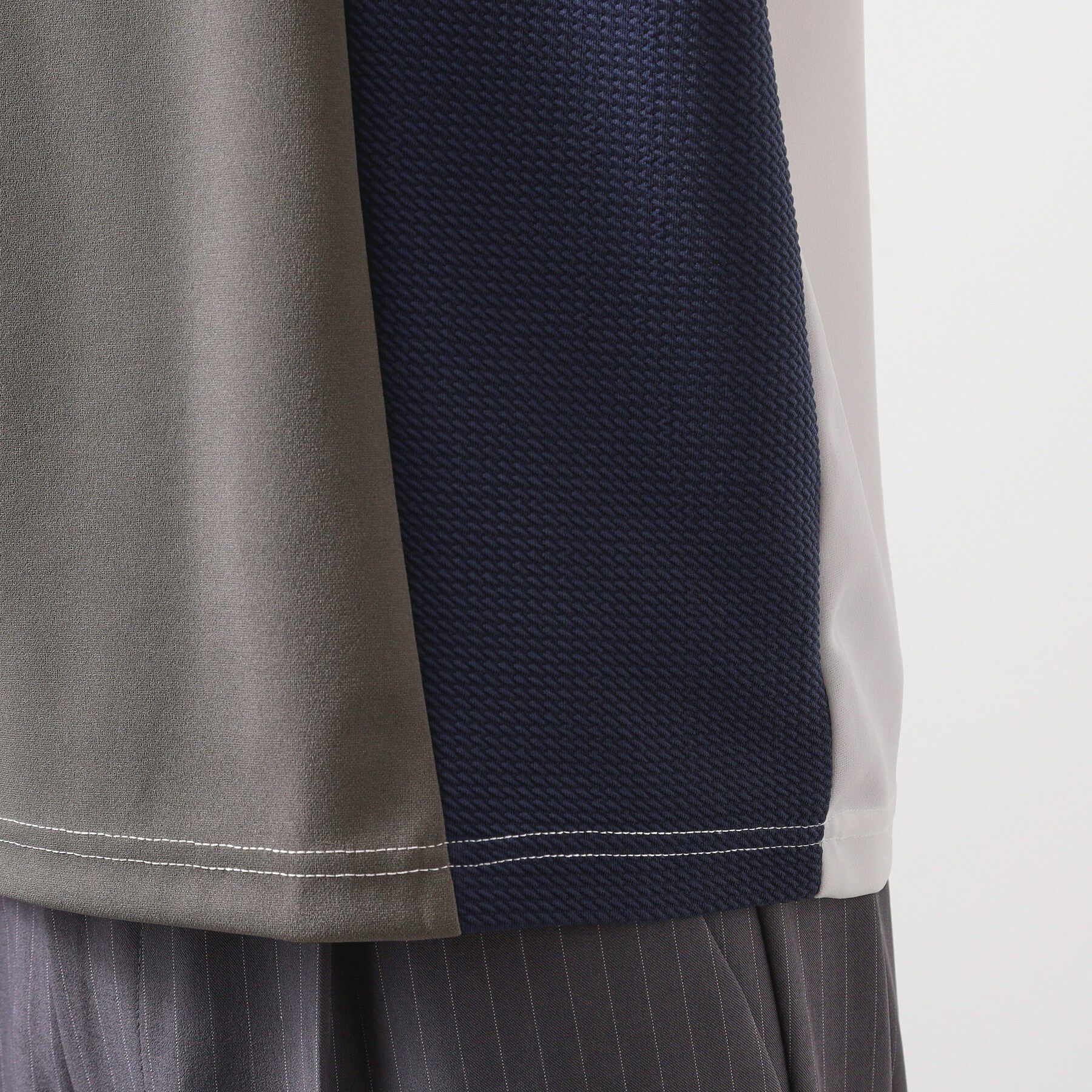 THE SHOP TK「アムンゼン異素材切替半袖Tシャツ」|Tシャツ・カットソー|