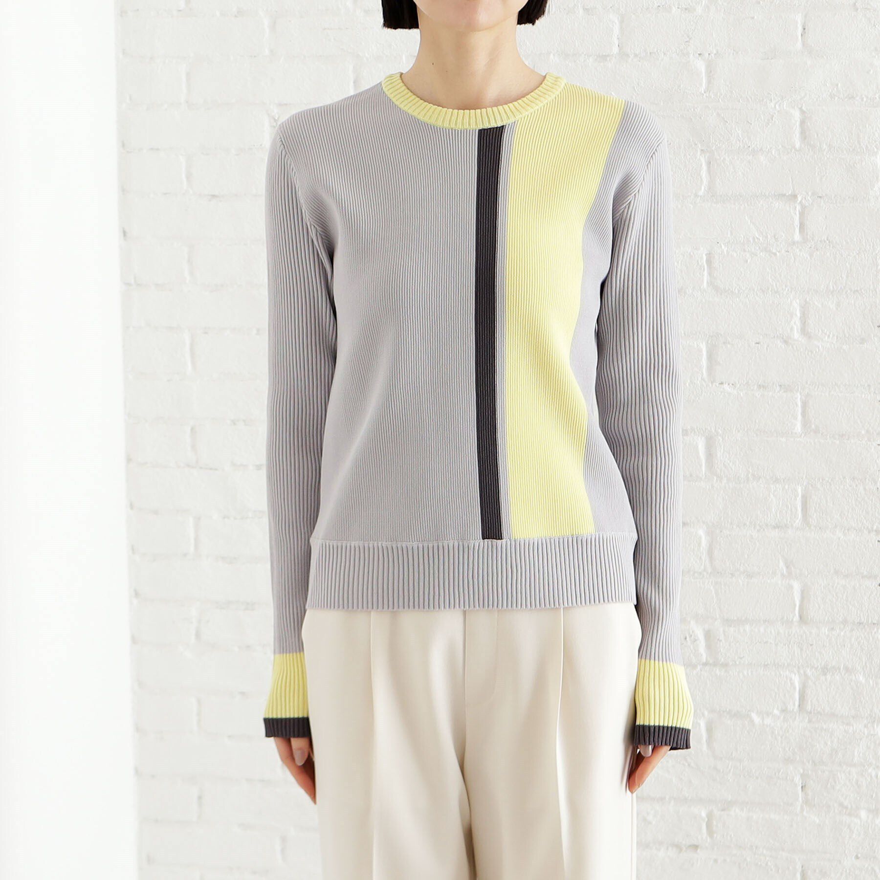 THE SHOP TK「配色リブニット【洗える】」|ニット・セーター|