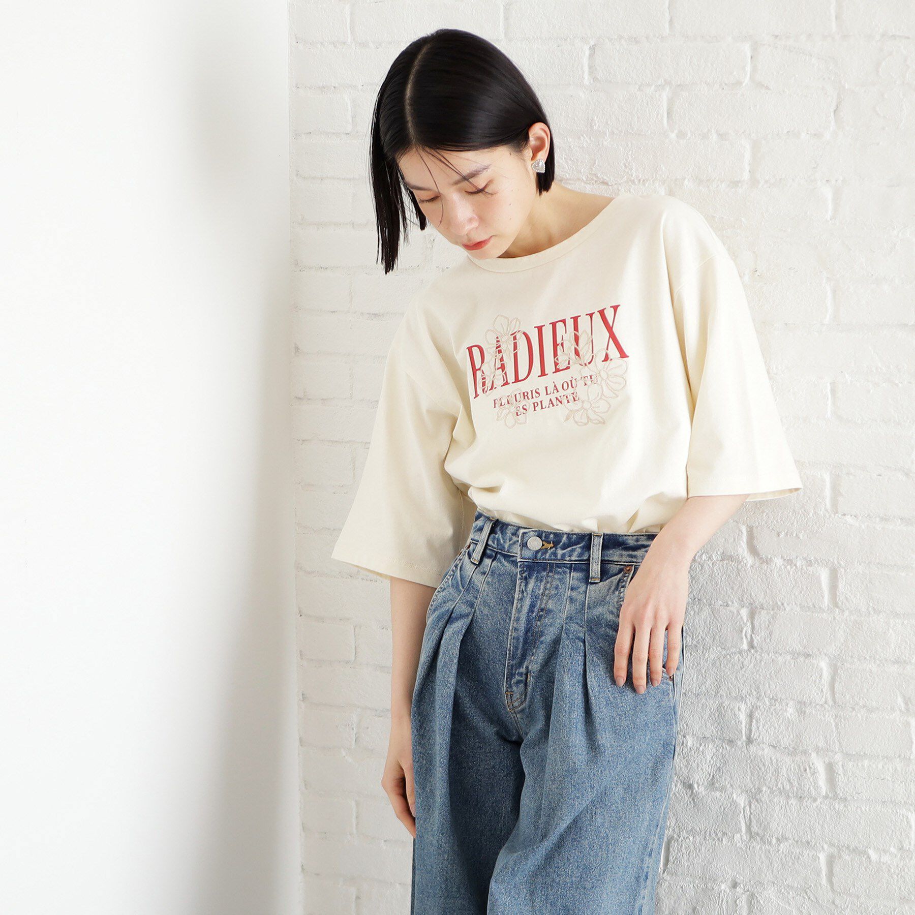 THE SHOP TK「オーガニックコットンロゴＴ【洗濯機OK】」|Tシャツ・カットソー|