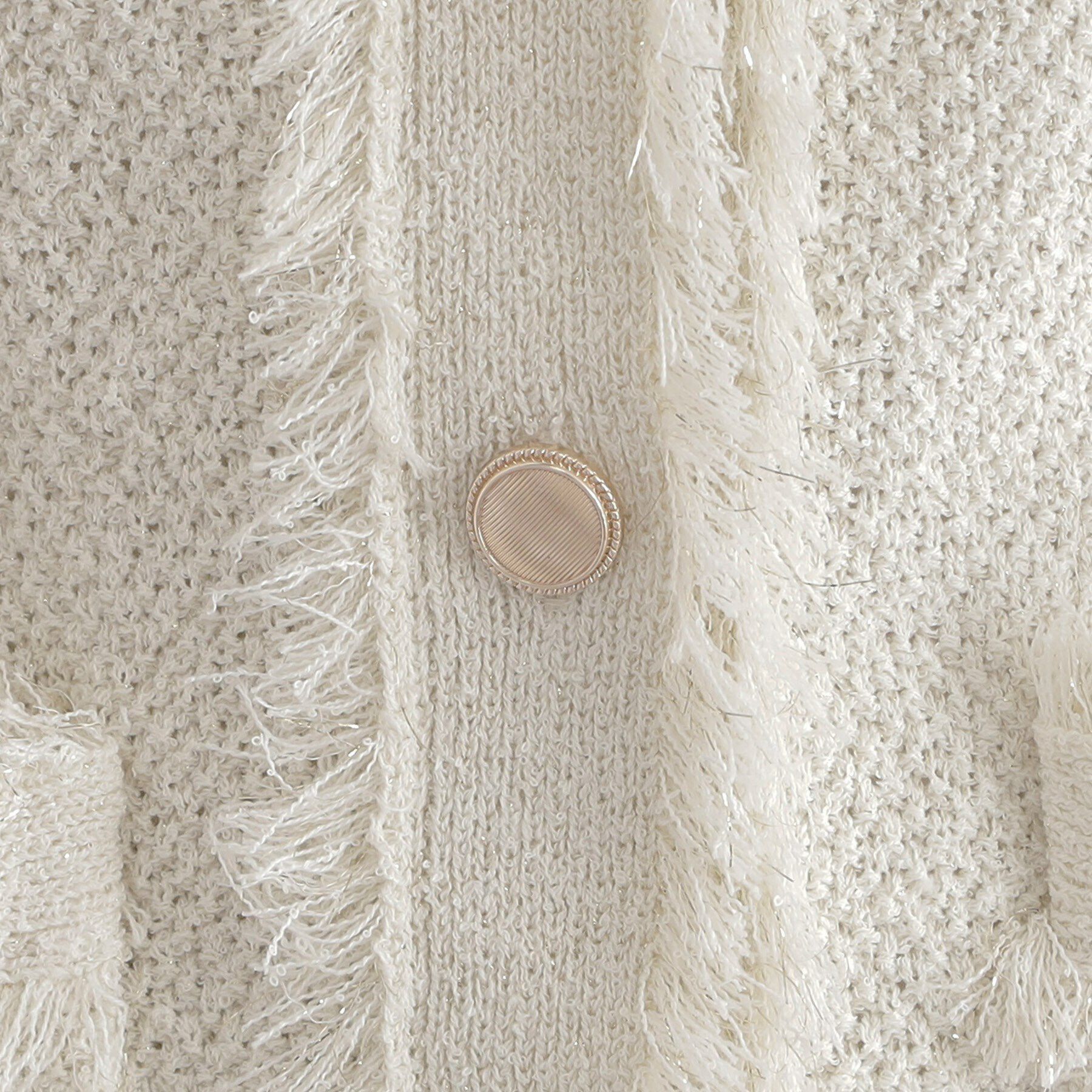 THE SHOP TK「【通勤/新生活】ノーカラーカーディガン/洗える」|カーディガン|